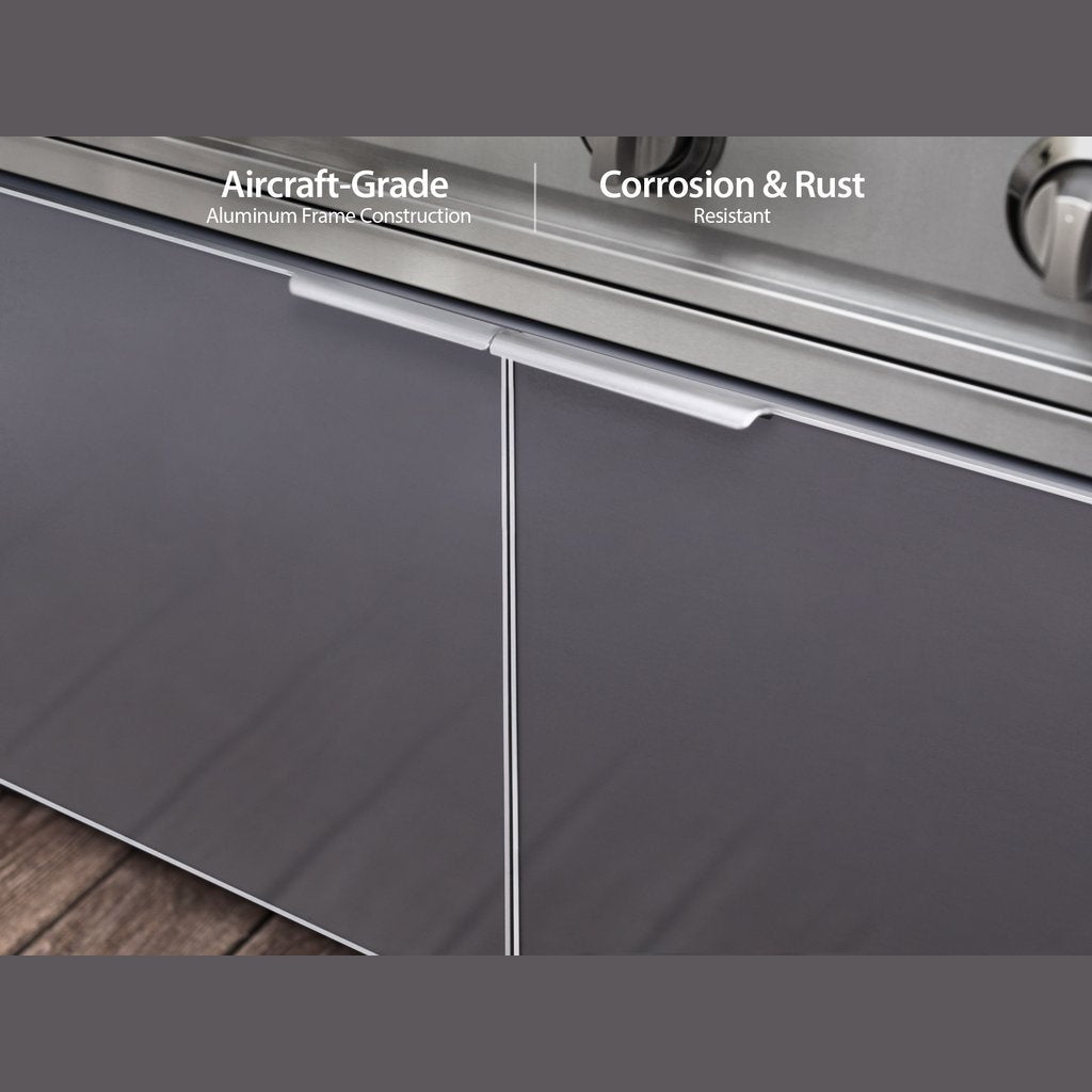 NewAge Outdoor Kitchen 40 in. Insert Grill Cabinet in Slate Gray 65209 - BetterPatio.com