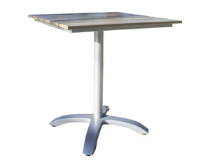 Ultra 28 inch Slatted Artificial Wood Table 895-1464-WW - BetterPatio.com