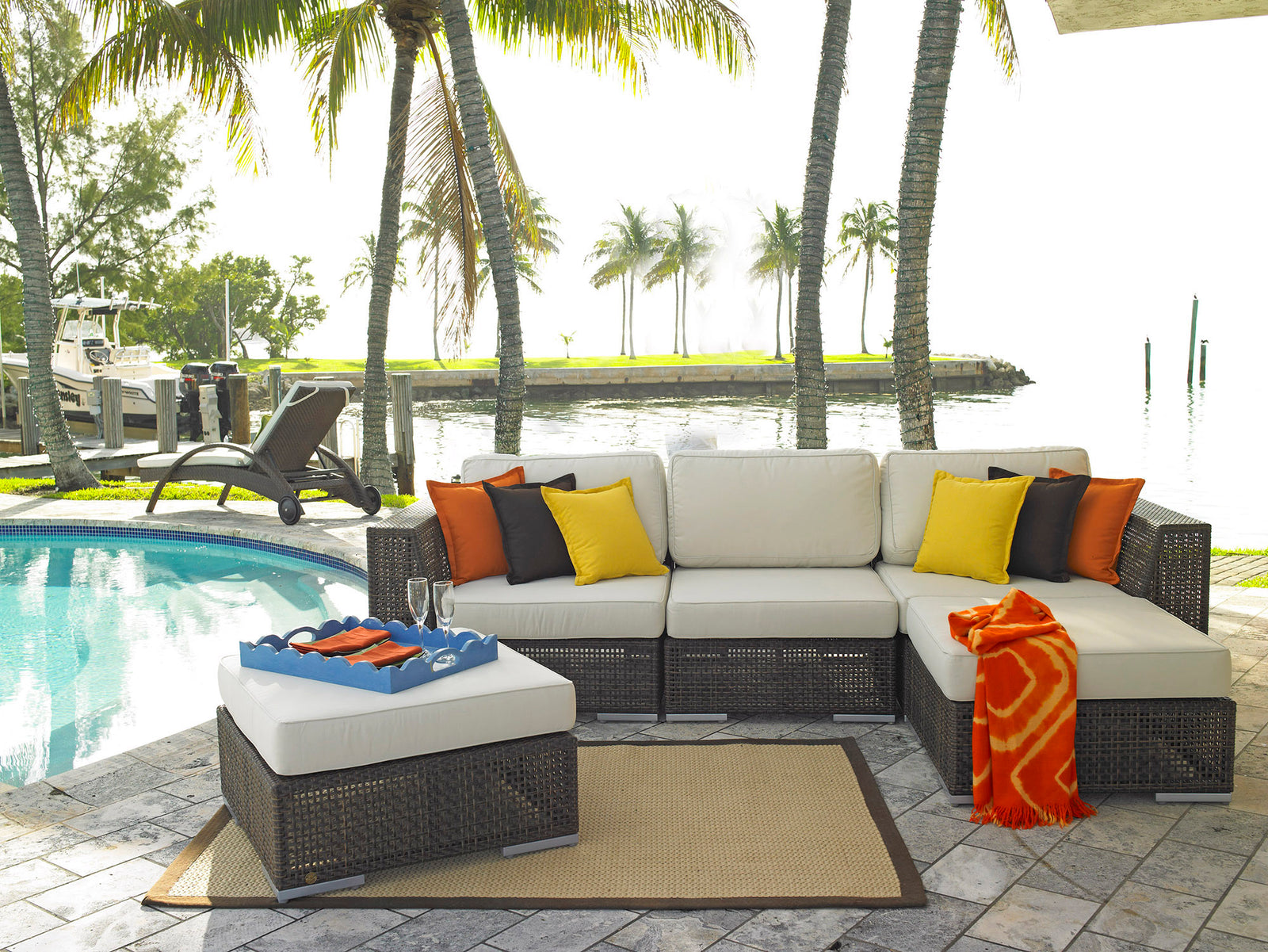Soho 5-Piece Modular Sectional Set | Hospitality Rattan Patio