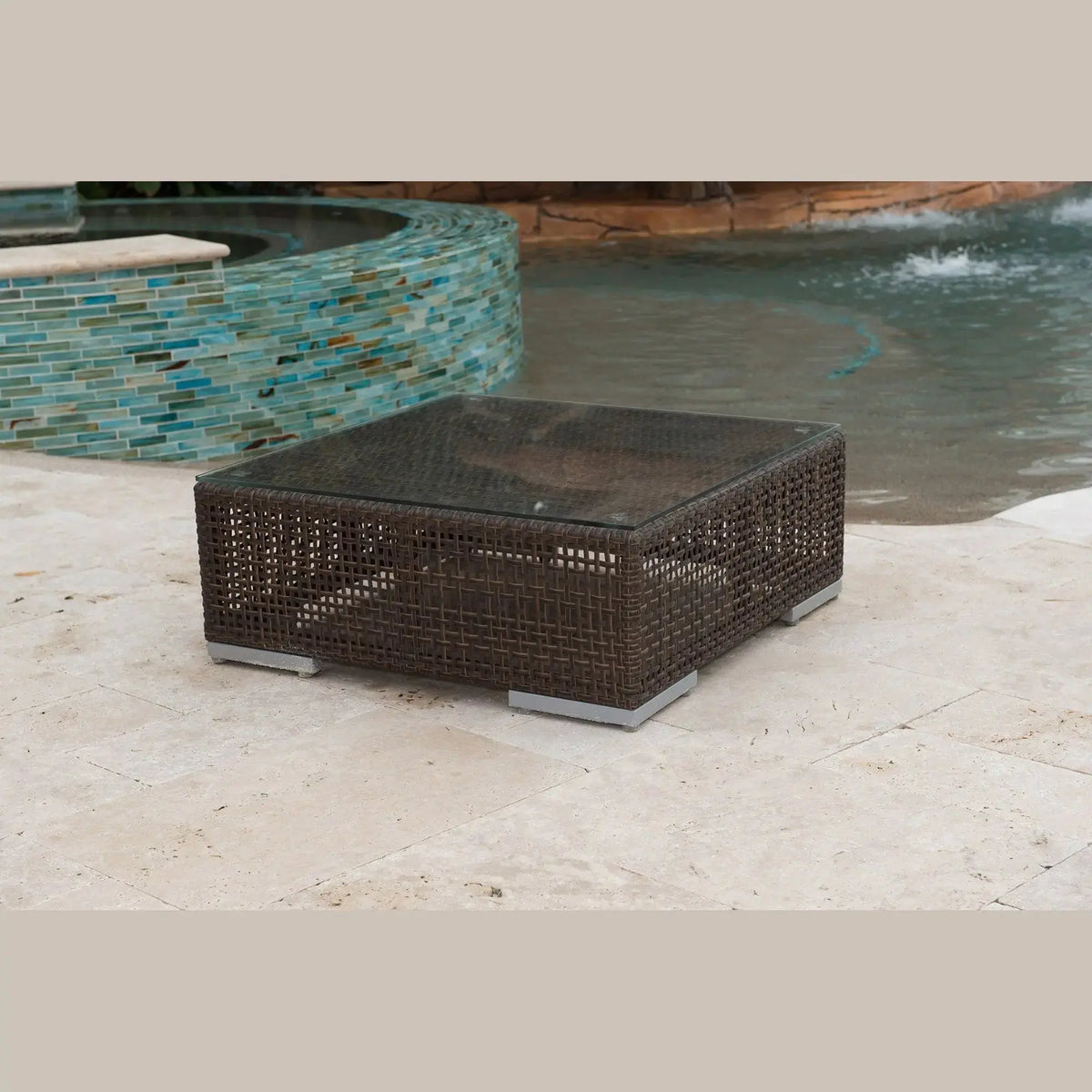 Soho Coffee Table with Glass | Hospitality Rattan Patio