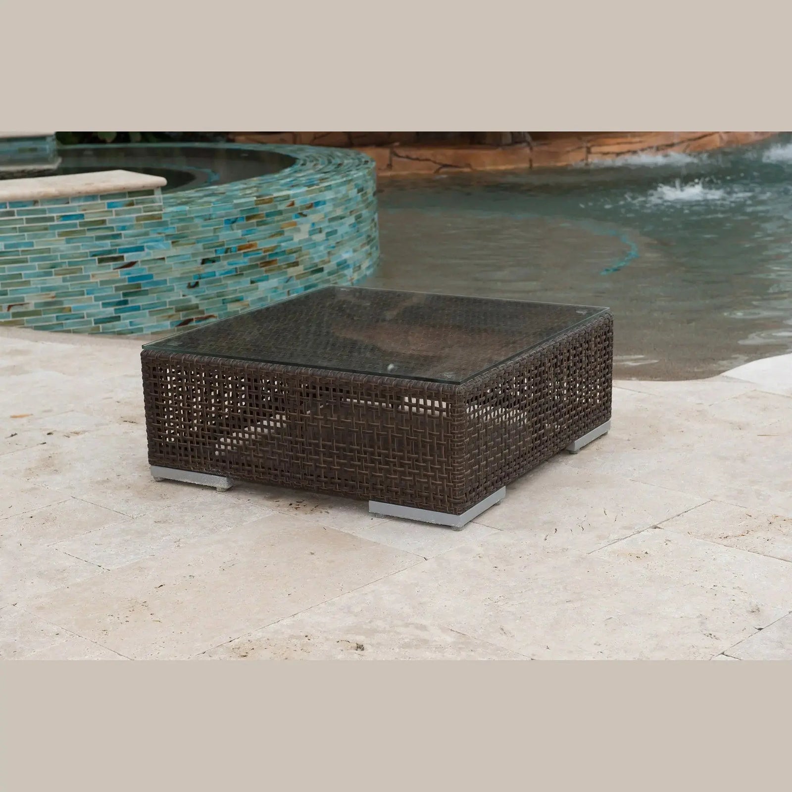 Soho Coffee Table with Glass | Hospitality Rattan Patio