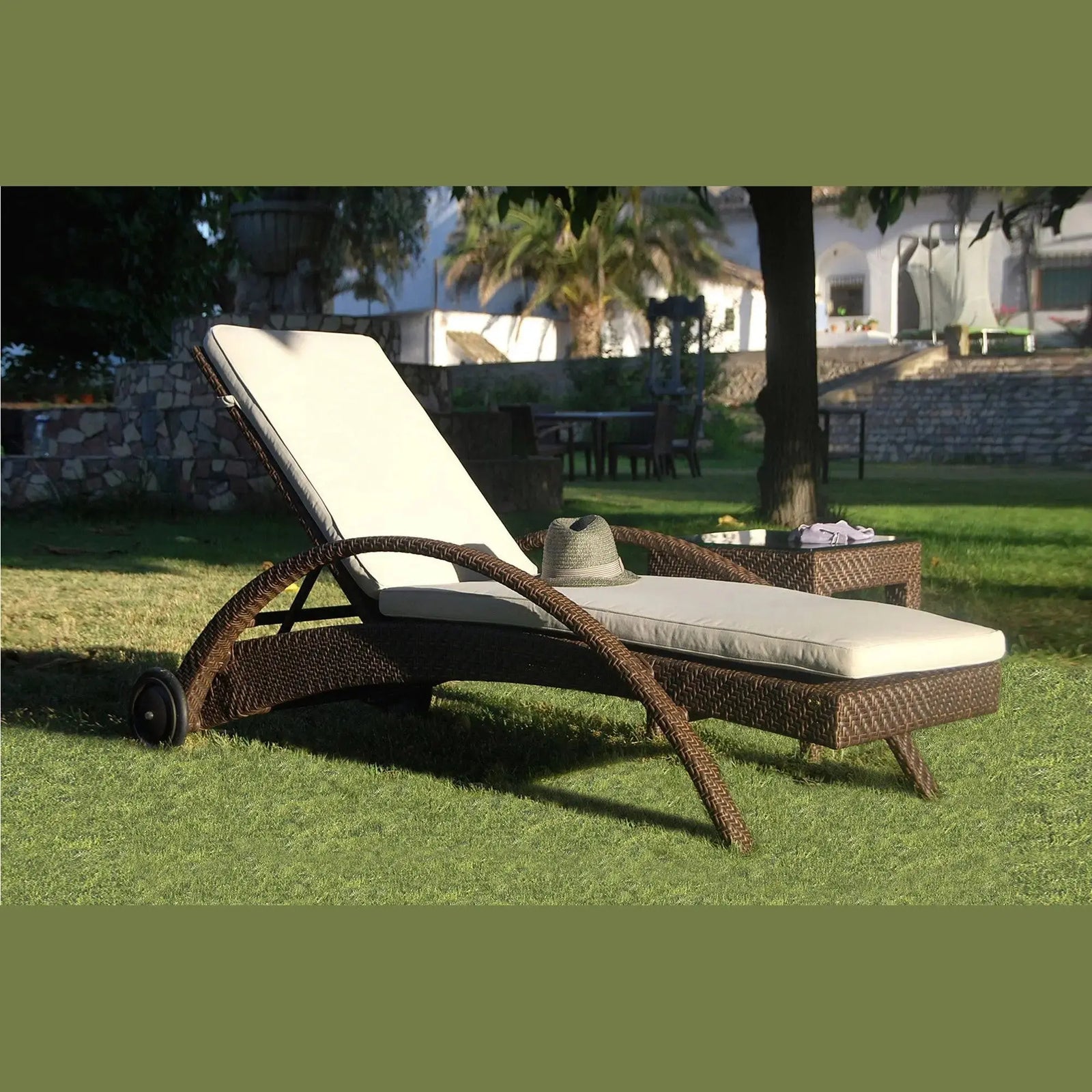 Soho Chaise Lounge with Cushion | Hospitality Rattan Patio
