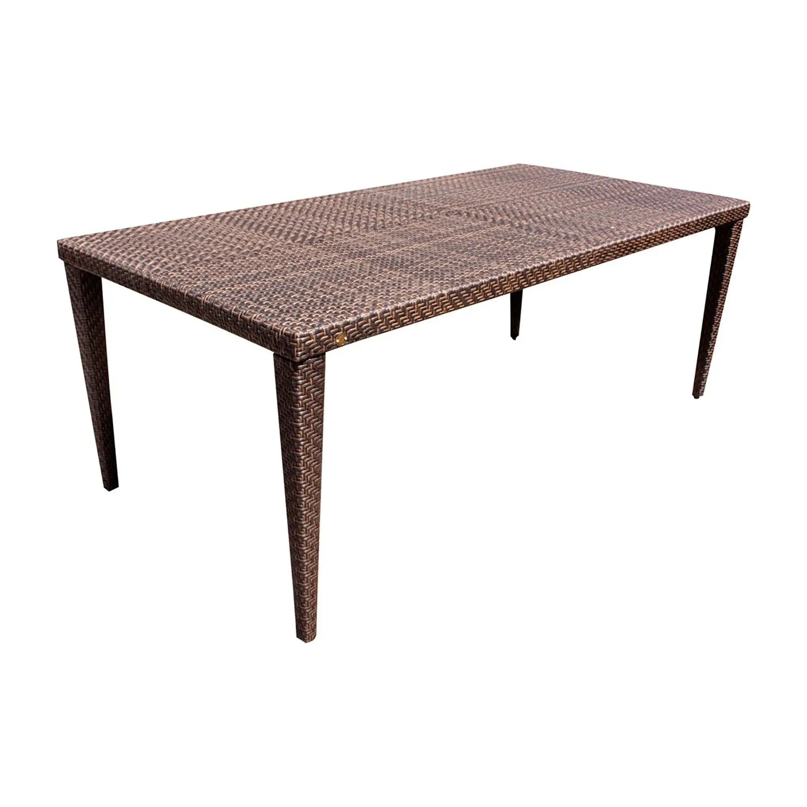Soho Large Rectangular Dining Table with Glass | Hospitality Rattan Patio