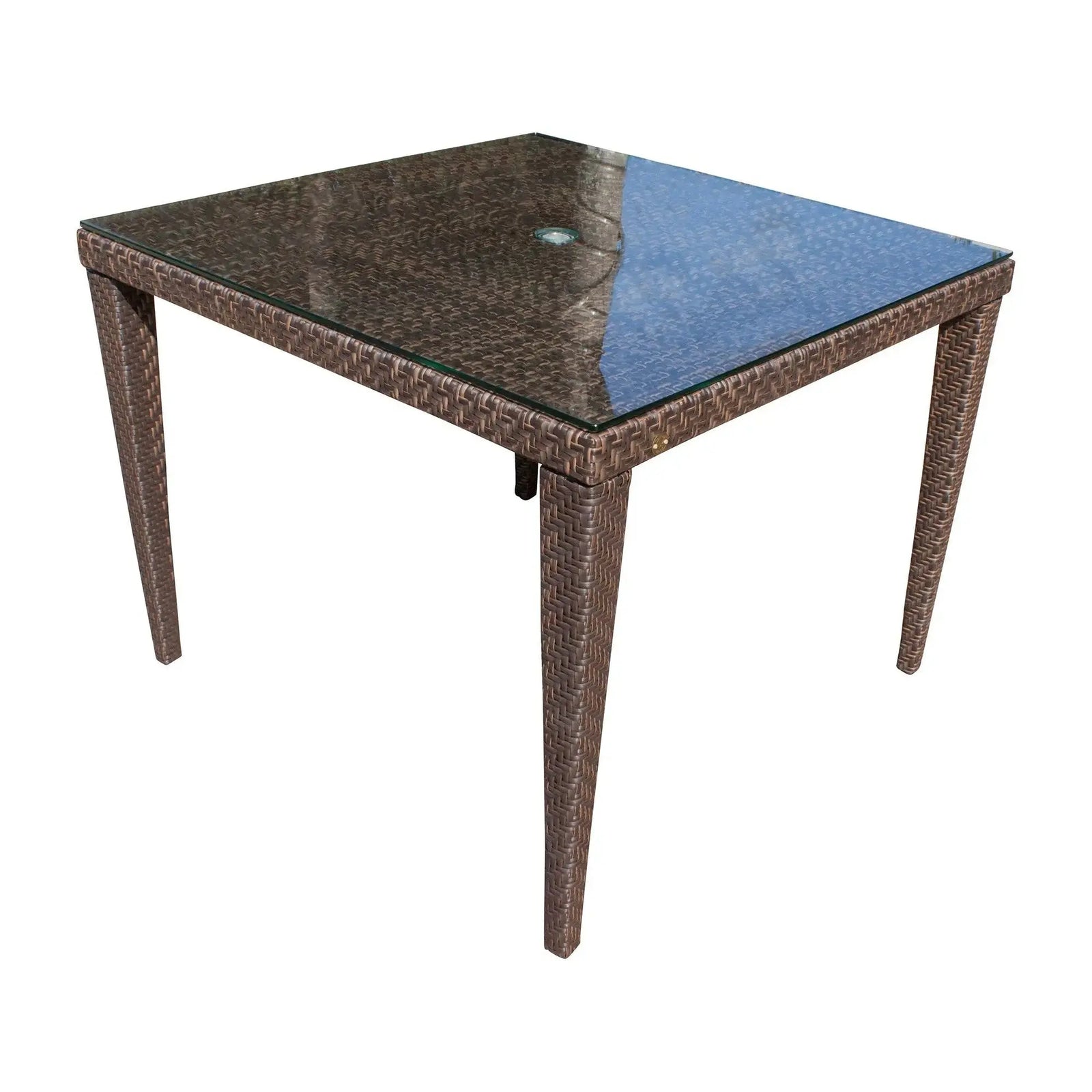 Soho Square Dining Table with Glass | Hospitality Rattan Patio