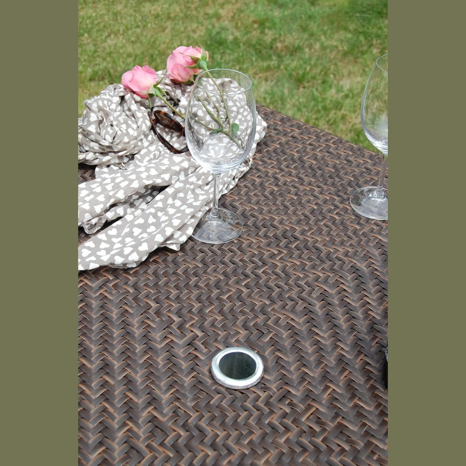 Soho Square Dining Table with Glass | Hospitality Rattan Patio