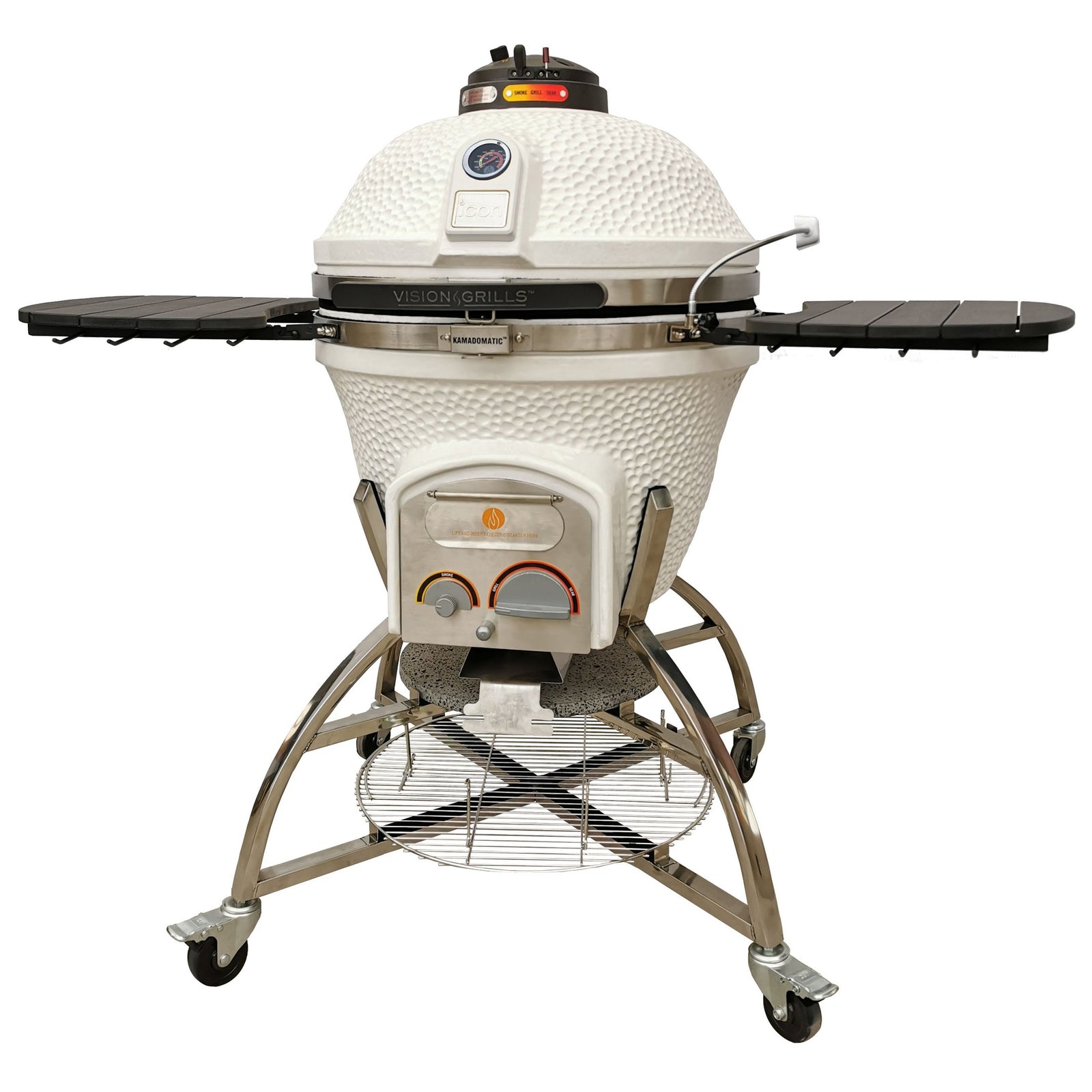 Icon XD702 Maxis Kamado Grill White CGXD702W - 3-quarter angle view image 3