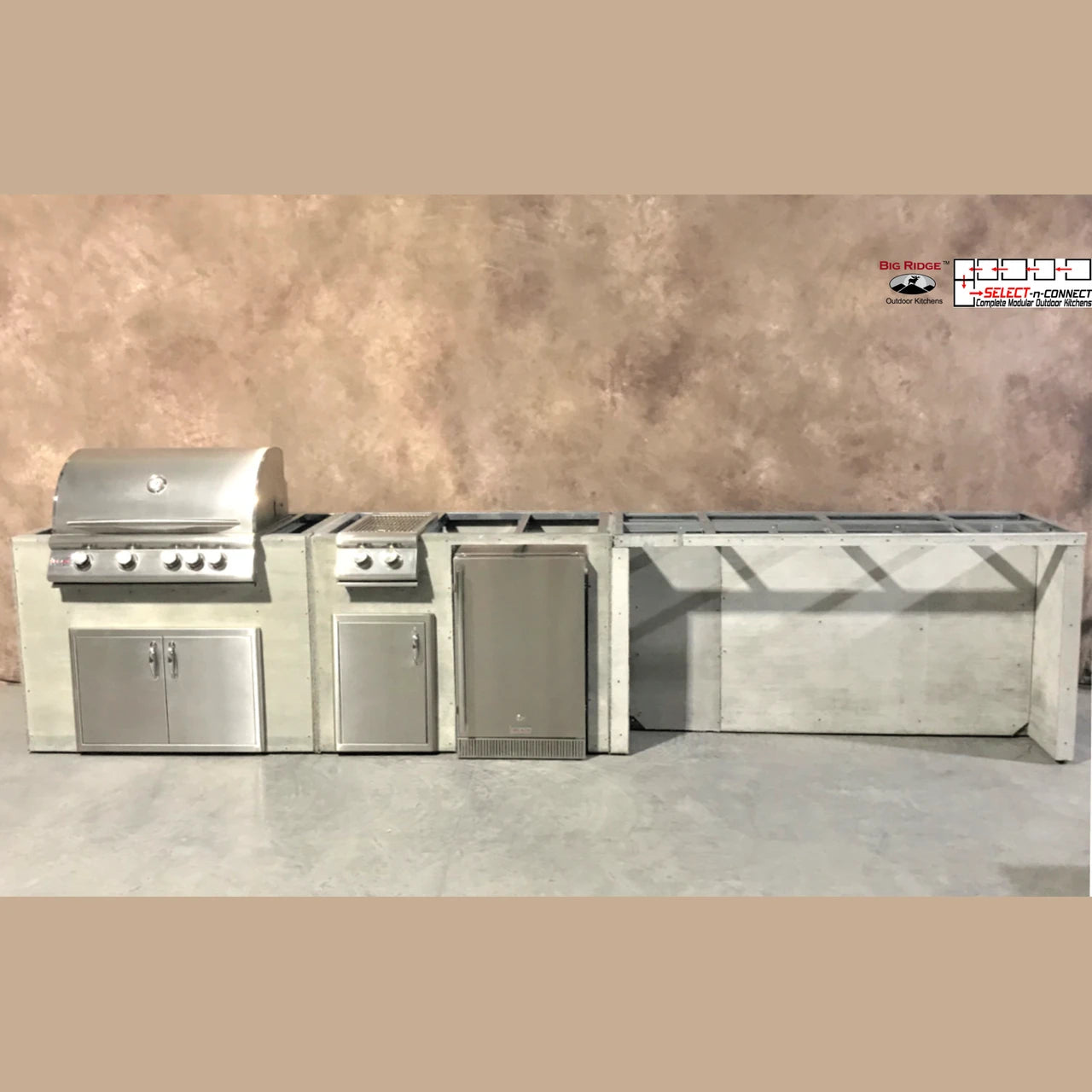 8 Foot DIY Linear Outdoor Kitchen with Blaze Appliances // BetterPatio.com