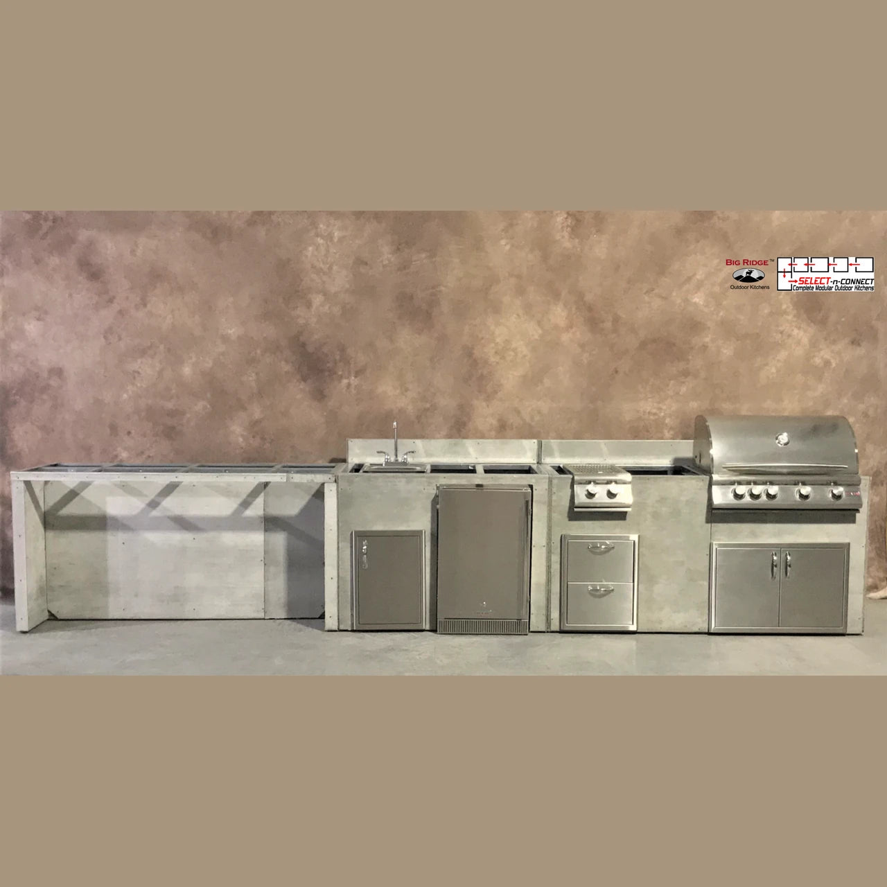 15 Foot DIY Linear Outdoor Kitchen with Blaze Appliances // BetterPatio.com