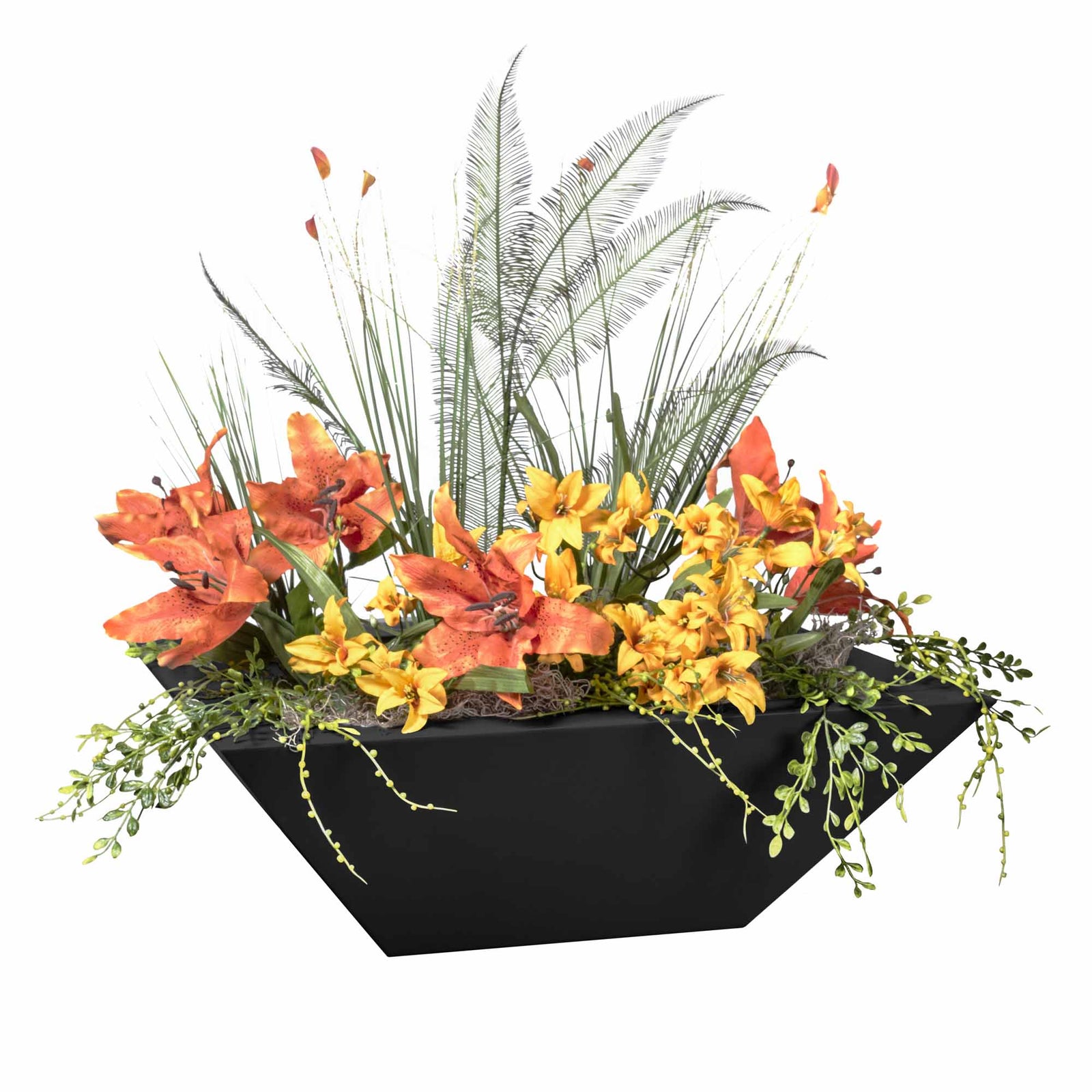 The Outdoor Plus 36" Maya Powder Coated Planter Bowl