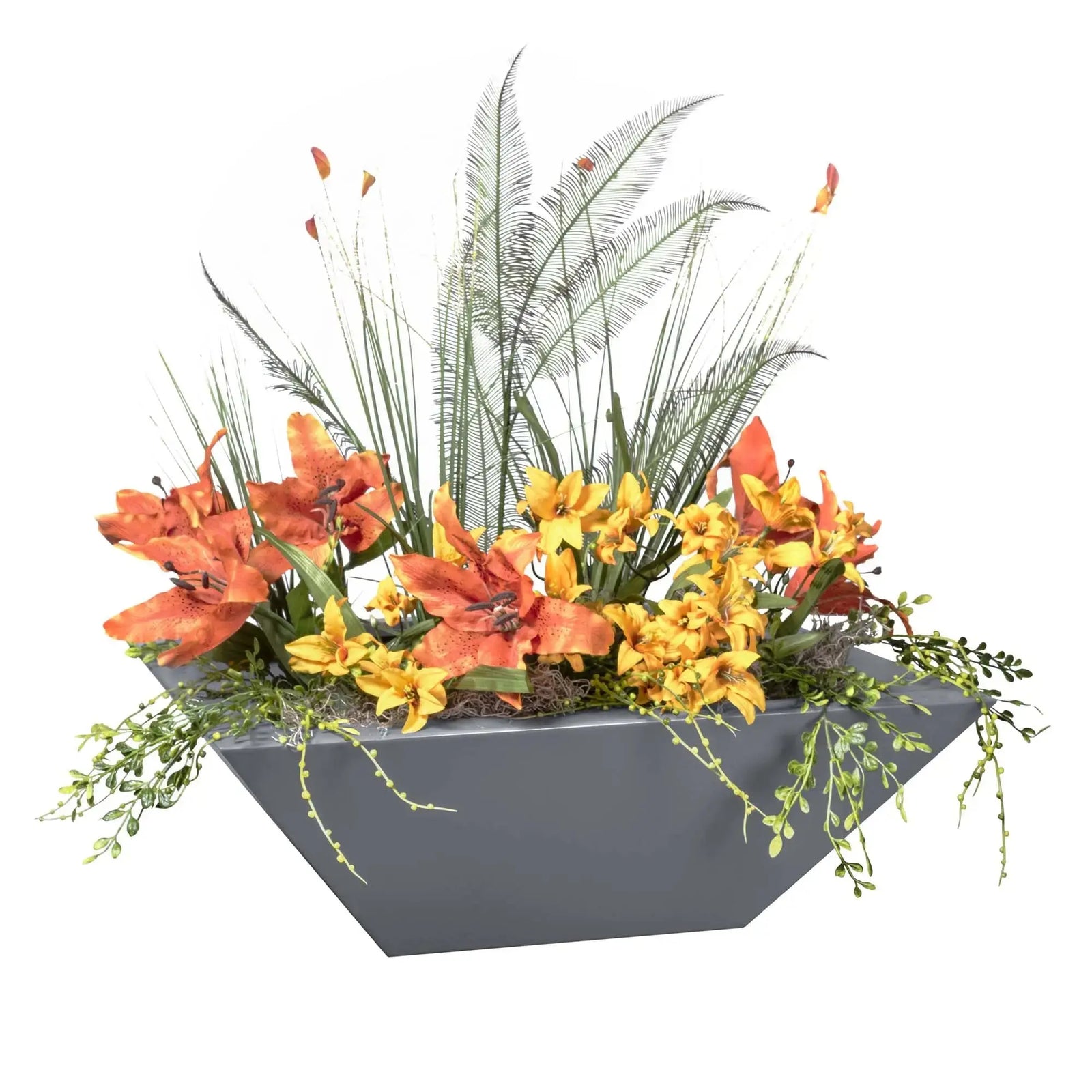 The Outdoor Plus 24" Maya Powder Coated Planter Bowl