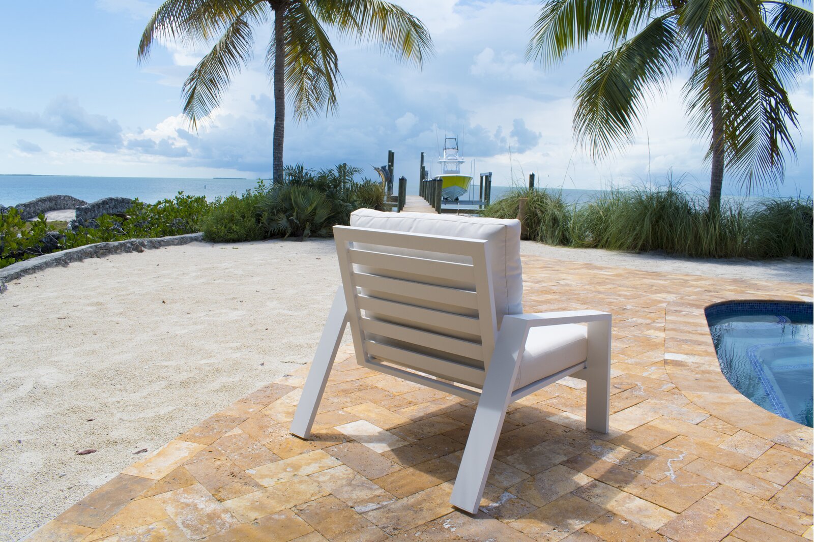 Panama Jack Mykonos Lounge Chair PJO-2401-WHT-LC - BetterPatio.com