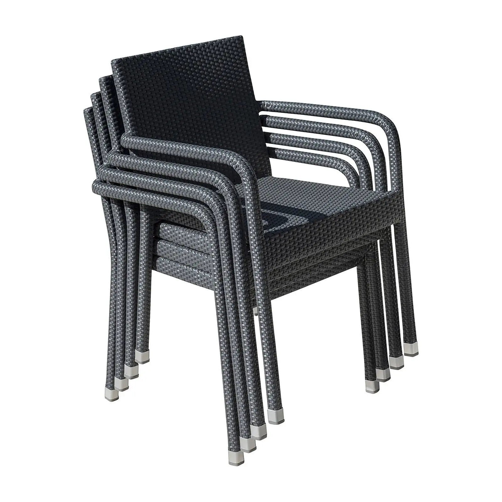 Panama Jack Onyx 7 PC Dining Set w/cushions PJO-1901-BLK-7DA-GLASS - BetterPatio.com