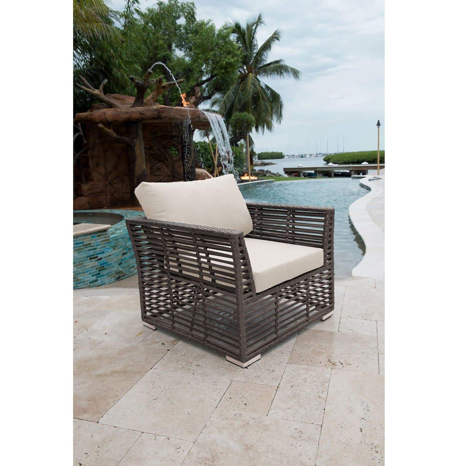 Panama Jack Graphite 4 Pc Living Set PJO-1601-GRY-4SE - BetterPatio.com