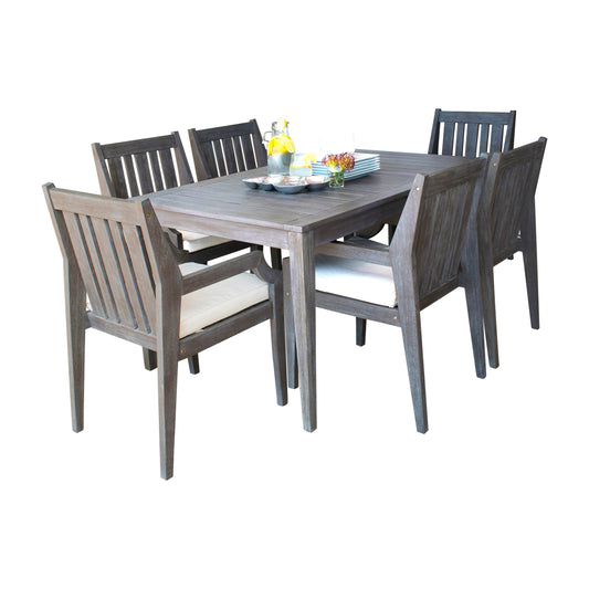 Panama Jack Poolside 7-Piece Armchair Dining Set with Cushions - BetterPatio.com