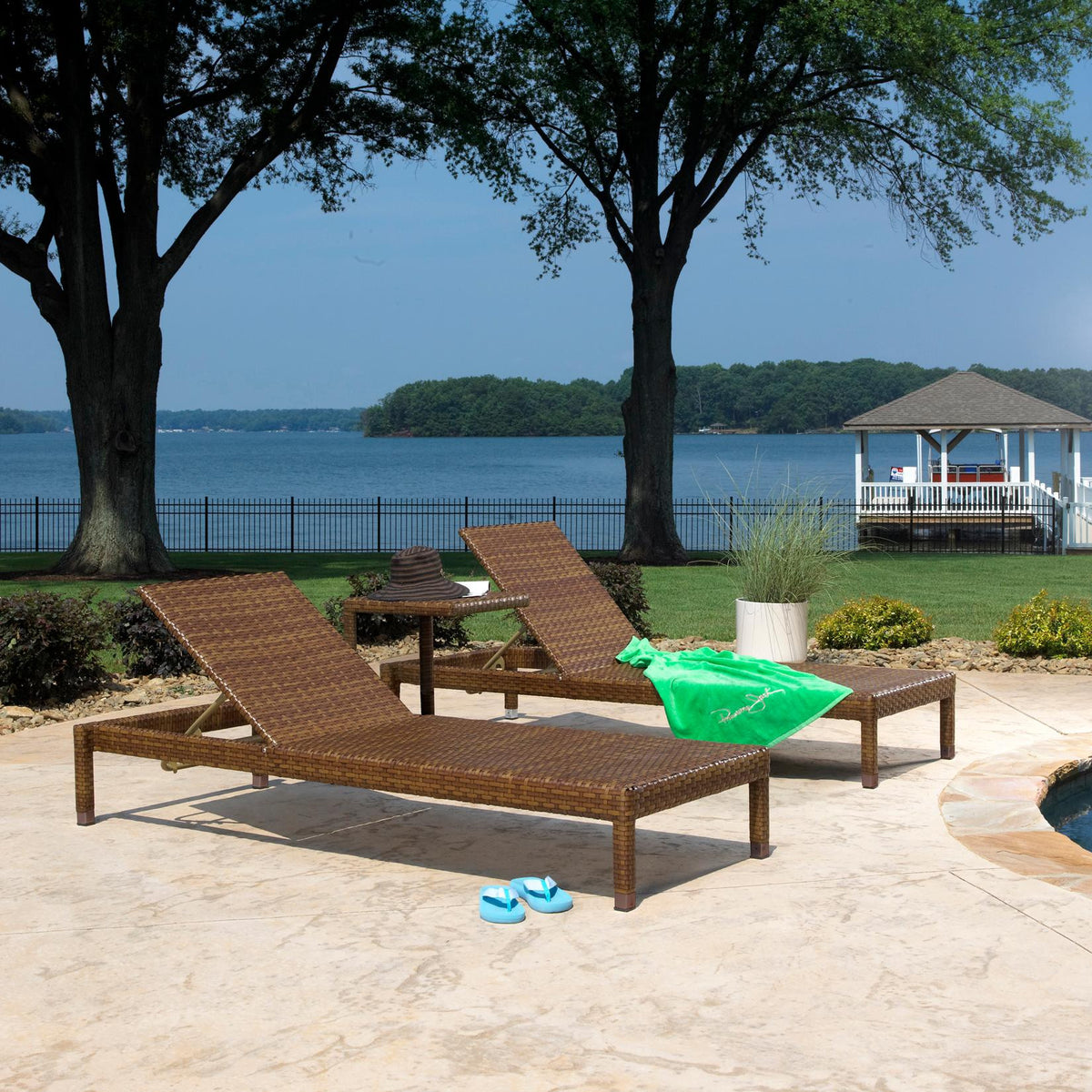 Panama Jack St Barths 3 piece Chaise Lounge Set PJO-3001-BRN-3PCC - BetterPatio.com