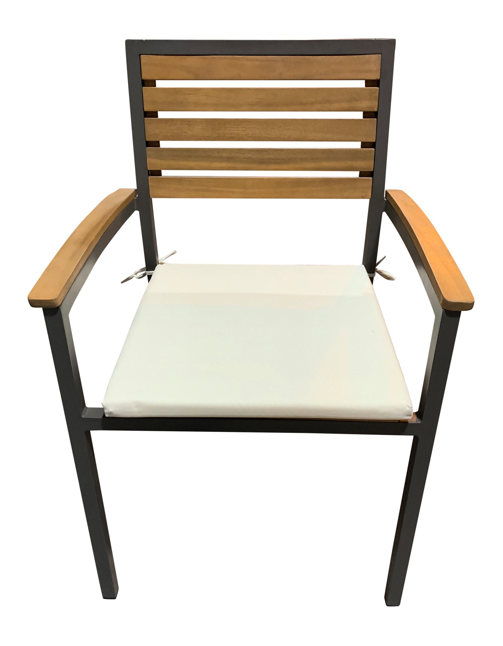 Panama Jack Boca Grande Stackable Dining Armchairs (Set of 2) PJO-3201-GRY-AC-CUSH-SET2