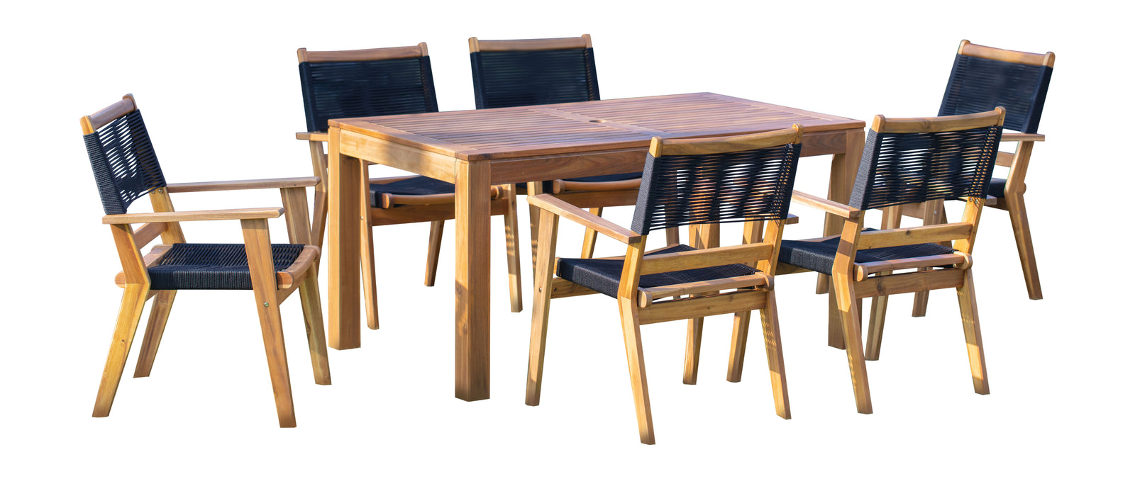 Panama Jack Laguna 7-Piece Rectangular Dining Set PJO-3301-ACA-7DA