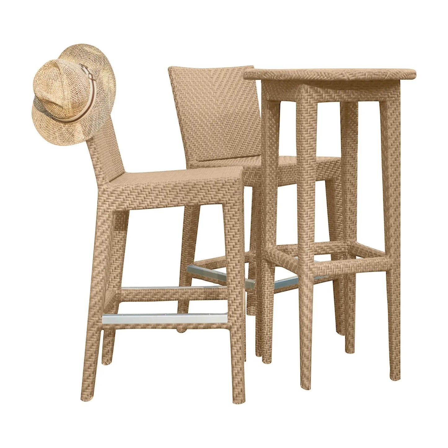 Panama Jack Austin 3-Piece Round Pub Table Set - BetterPatio.com
