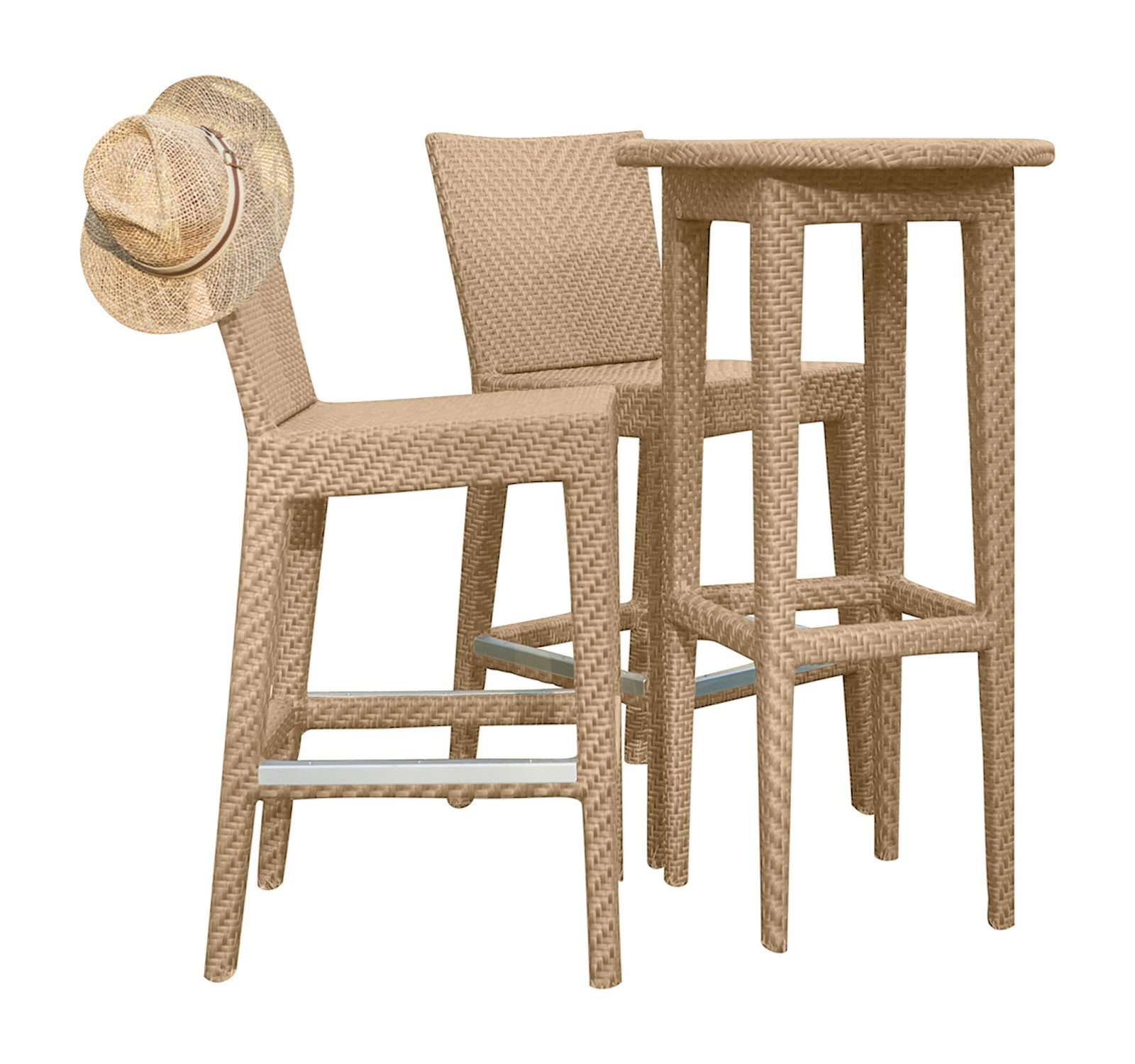 Panama Jack Austin 3-Piece Round Pub Table Set - BetterPatio.com