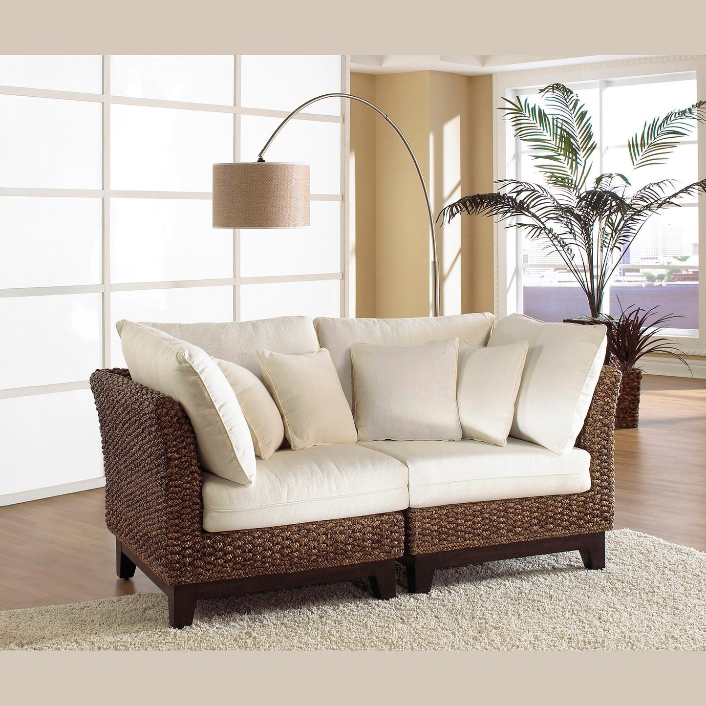 Panama Jack Sunroom Sanibel 2PC Loveseat Set with Cushions PJS-1001-ATQ-2PS - BetterPatio.com
