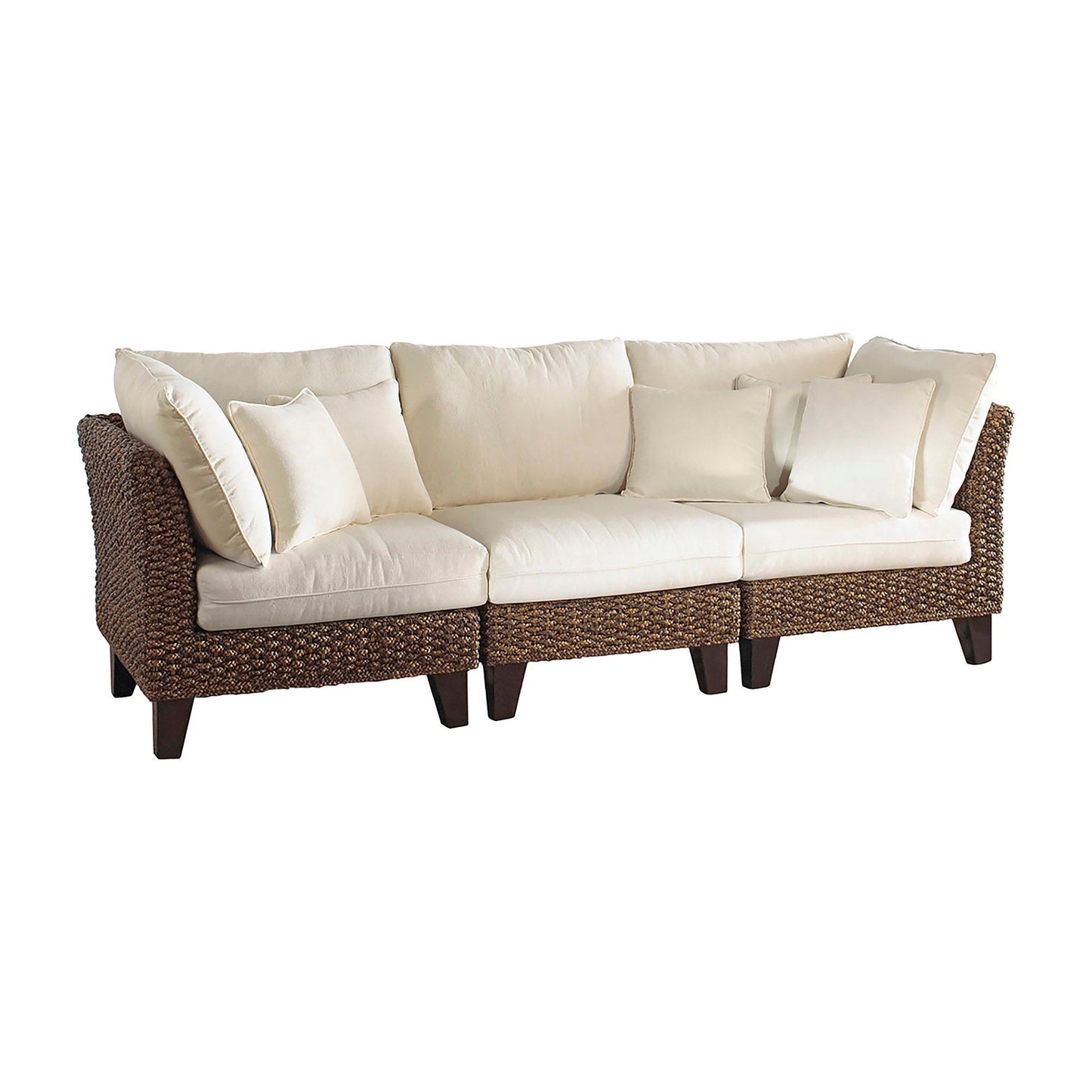 Panama Jack Sunroom Sanibel 3PC Sofa Set with Cushions PJS-1001-ATQ-3PS - BetterPatio.com