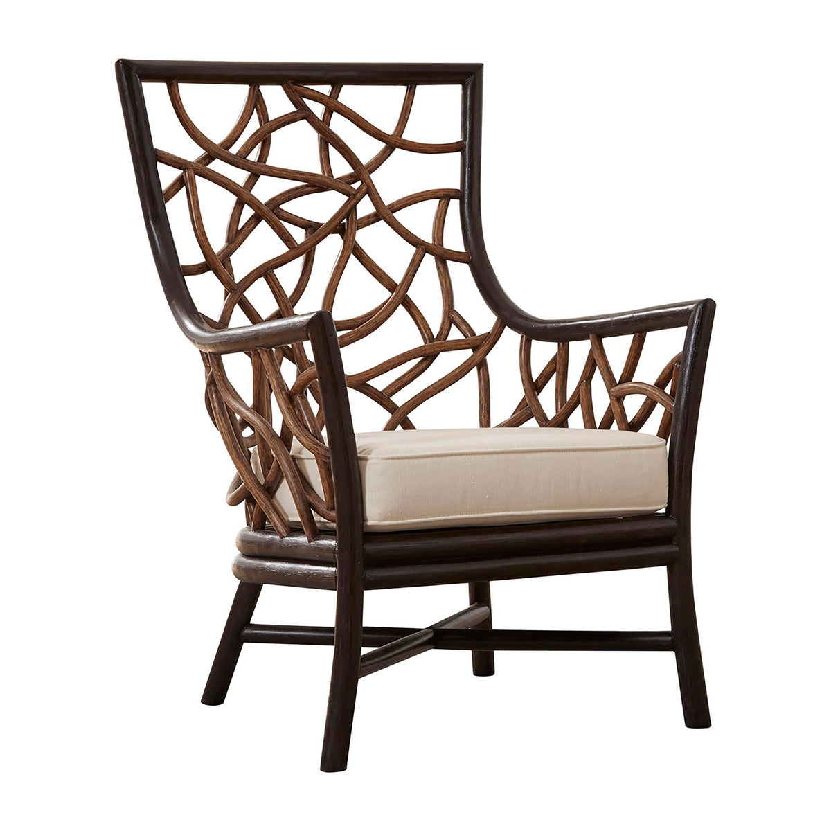 Panama Jack Sunroom Trinidad Occasional Chair with Cushions PJS-1401-BLK-OC - BetterPatio.com