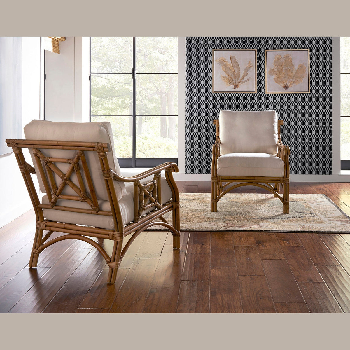 Panama Jack Sunroom Plantation Bay Lounge chair with Cushions PJS-1501-HON-LC - BetterPatio.com