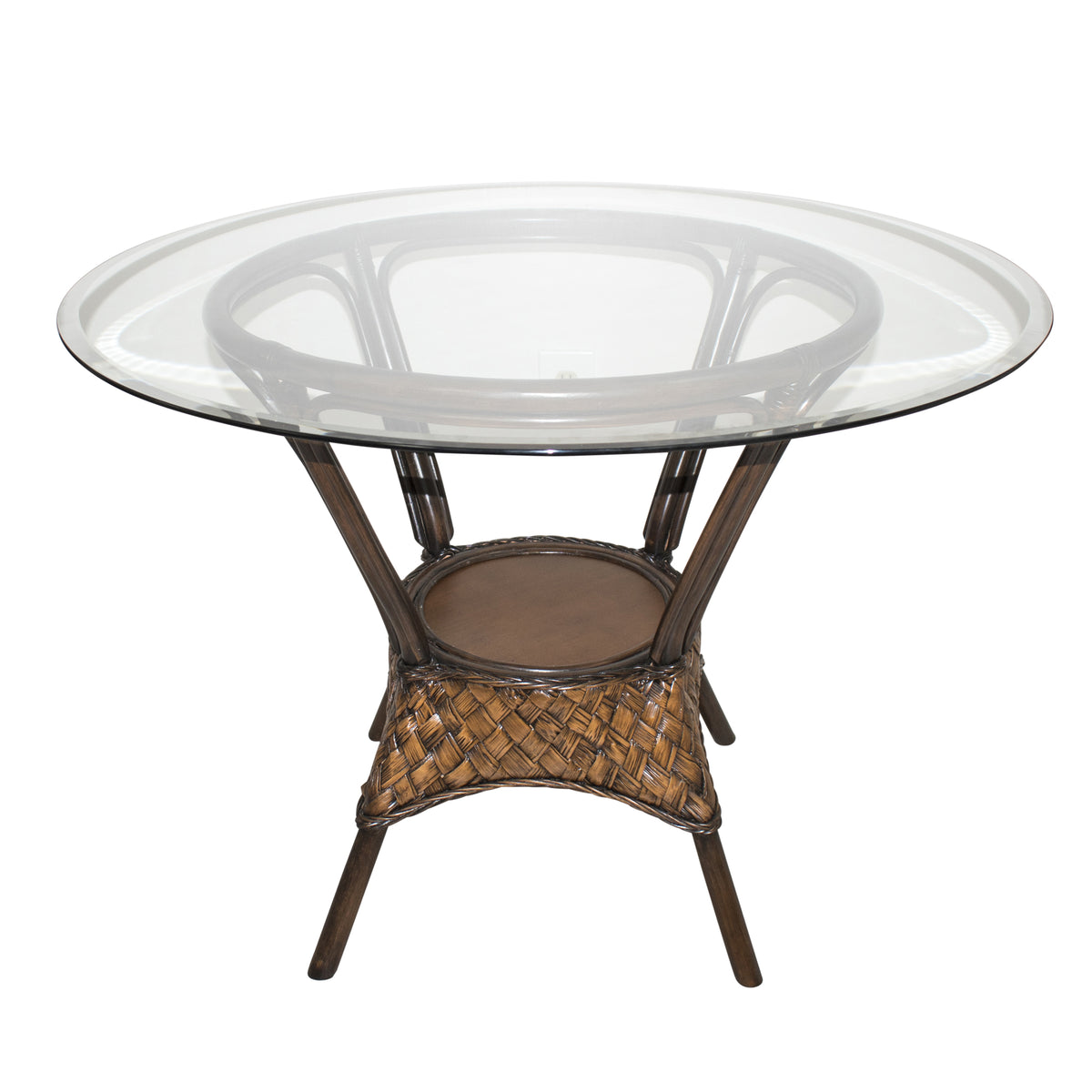 Panama Jack Espresso Dining Base with Glass PJS-1601-ATQ-B-GL - BetterPatio.com