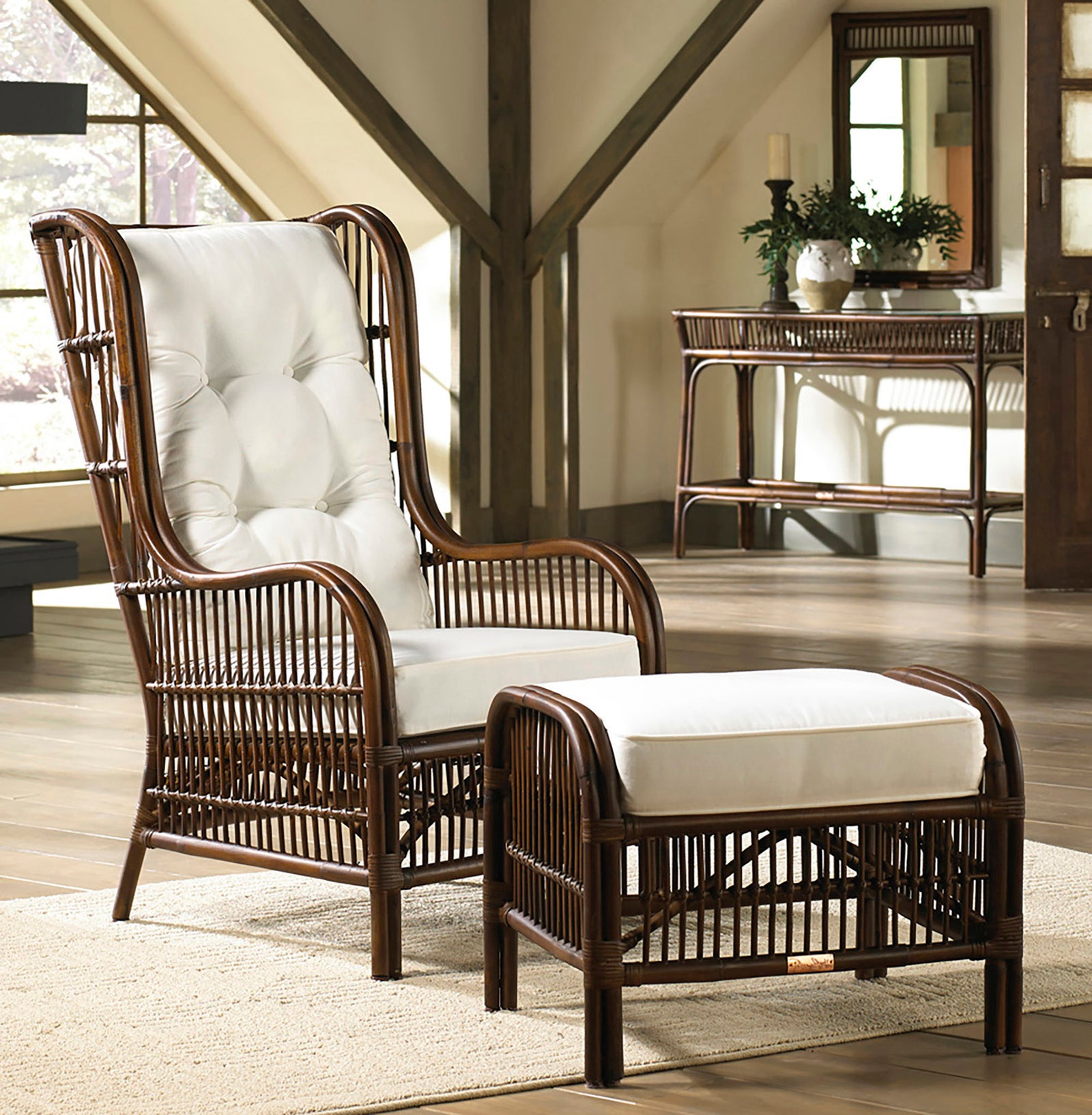 Panama Jack Sunroom Bora Bora 2 PC Occasional Chair with Cushions PJS-2001-ATQ-2CO - BetterPatio.com