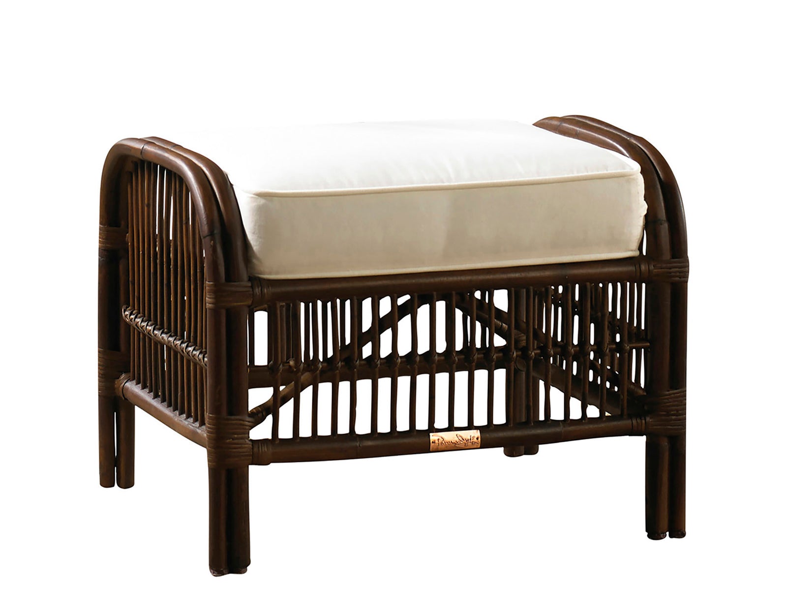 Panama Jack Sunroom Bora Bora Ottoman with Cushion PJS-2001-ATQ-OT - BetterPatio.com