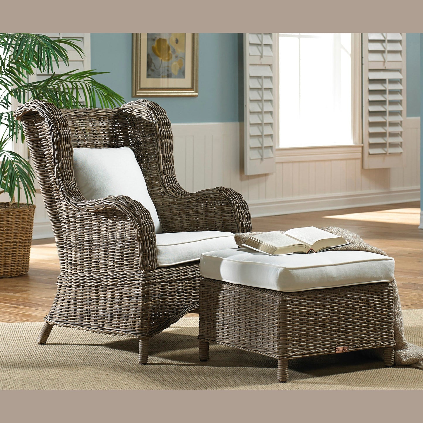 Panama Jack Sunroom Exuma 2 PC Occasional Chair with Cushions PJS-3001-KBU-2CO - BetterPatio.com