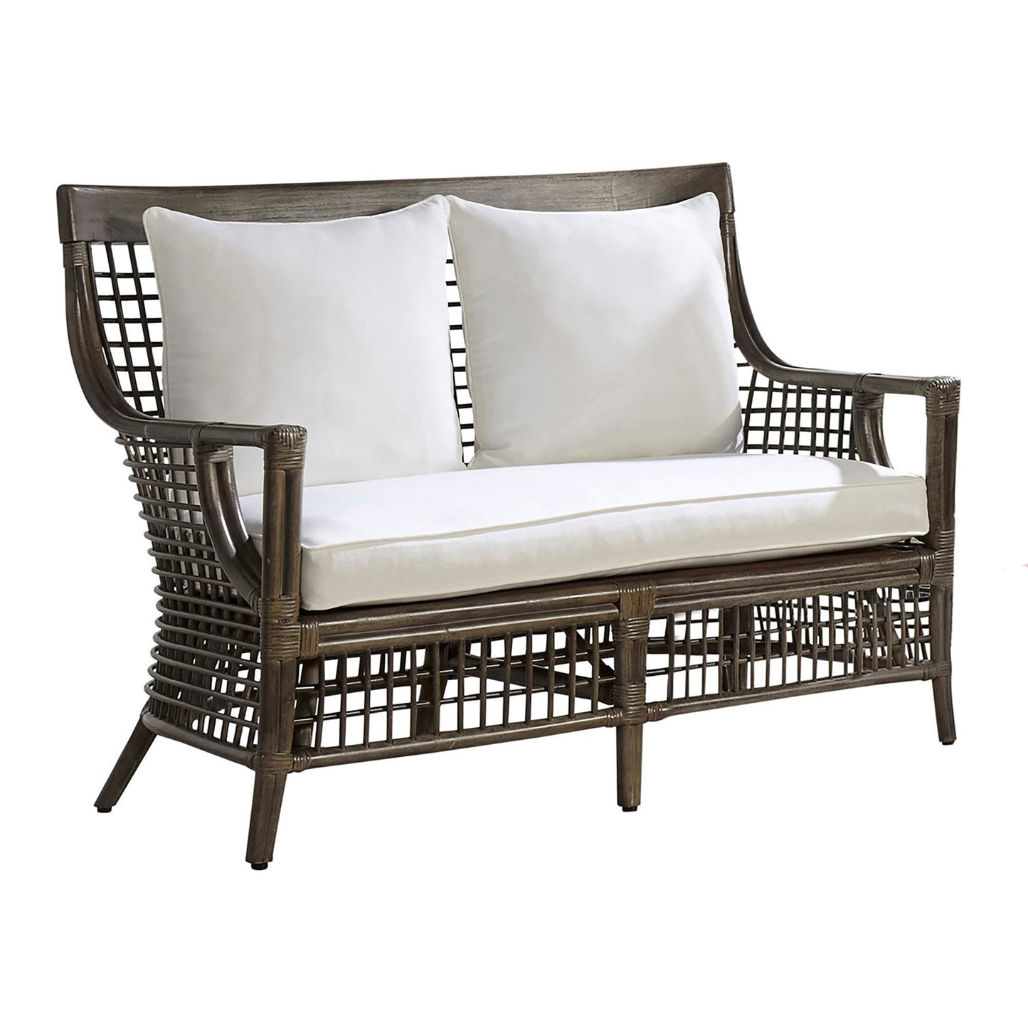 Panama Jack Sunroom Millbrook Loveseat with Cushions PJS-7001-KBU-LS - BetterPatio.com