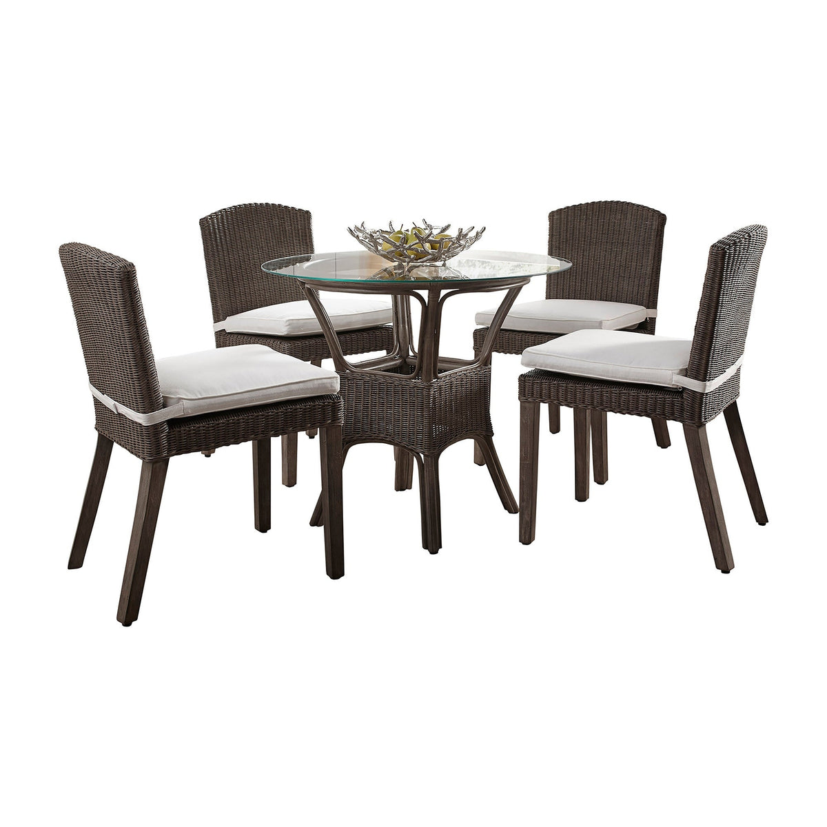 Panama Jack Sunroom Playa Largo 6 PC Dining Set with Cushions PJS-9001-GRY-6PD - BetterPatio.com