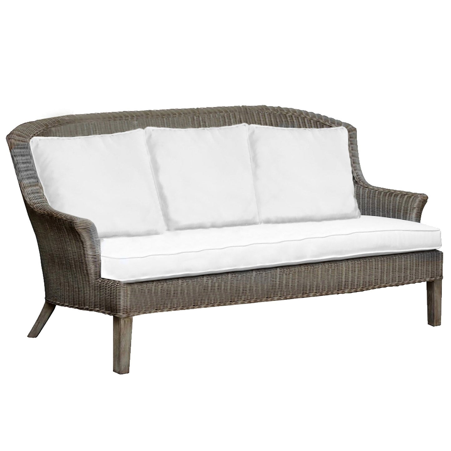 Panama Jack Sunroom Playa Largo Sofa with Cushions PJS-9001-GRY-S - BetterPatio.com