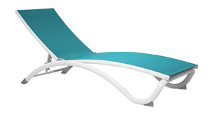 Archway Set of 2 Stackable Teal Sling Chaise Longer