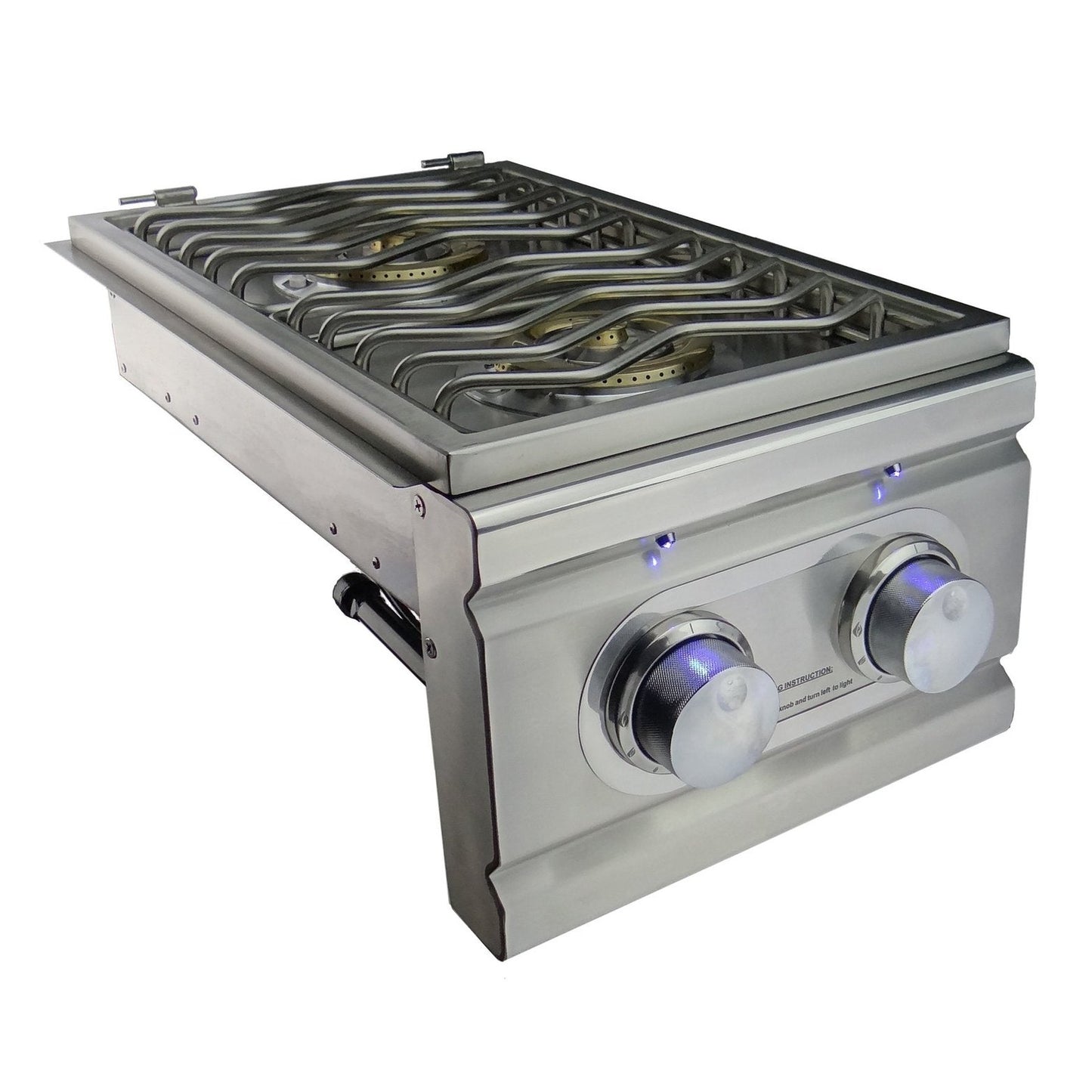 RCS Cutlass Pro Double Side Burner, Slide-in with Blue LED, Natural Gas - BetterPatio.com