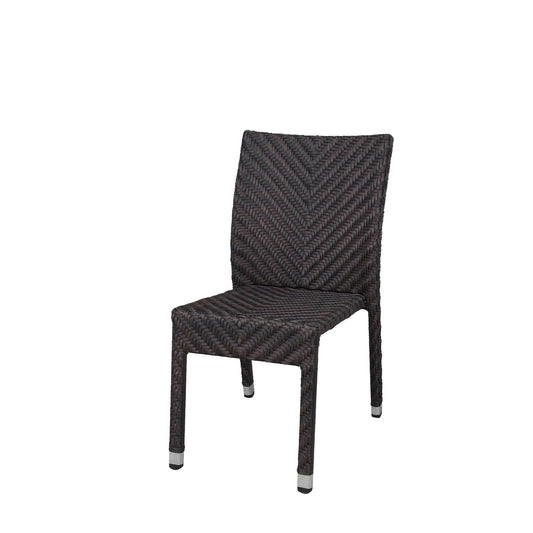 Source Miami Dining Side Chair Espresso Wicker SC-2014-162-ESP - BetterPatio.com
