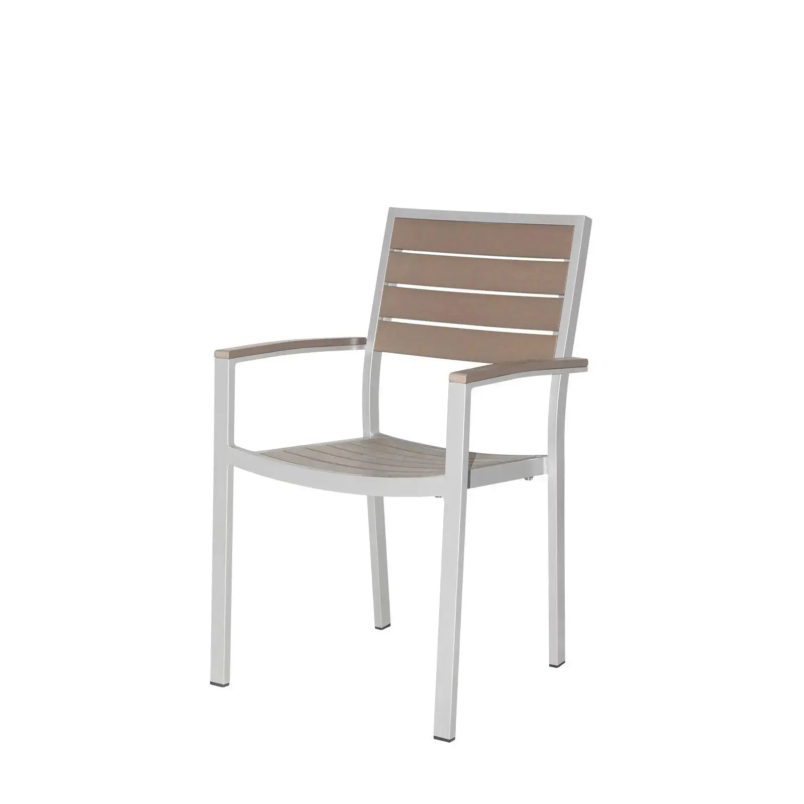 Source Napa Dining Arm Chair Silver Frame SC-2405-163-SLV - BetterPatio.com