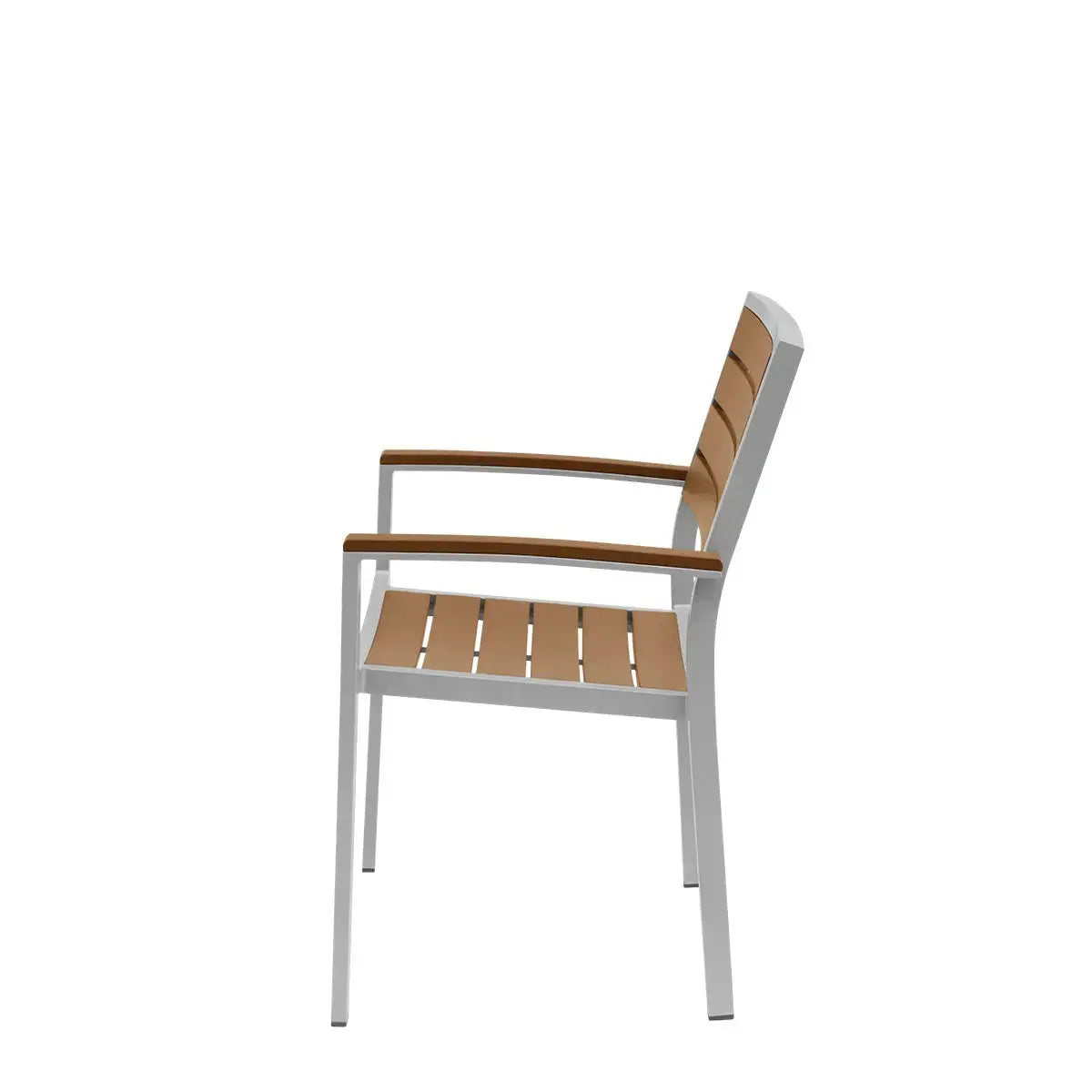 Source Napa Dining Arm Chair Silver Frame SC-2405-163-SLV - BetterPatio.com