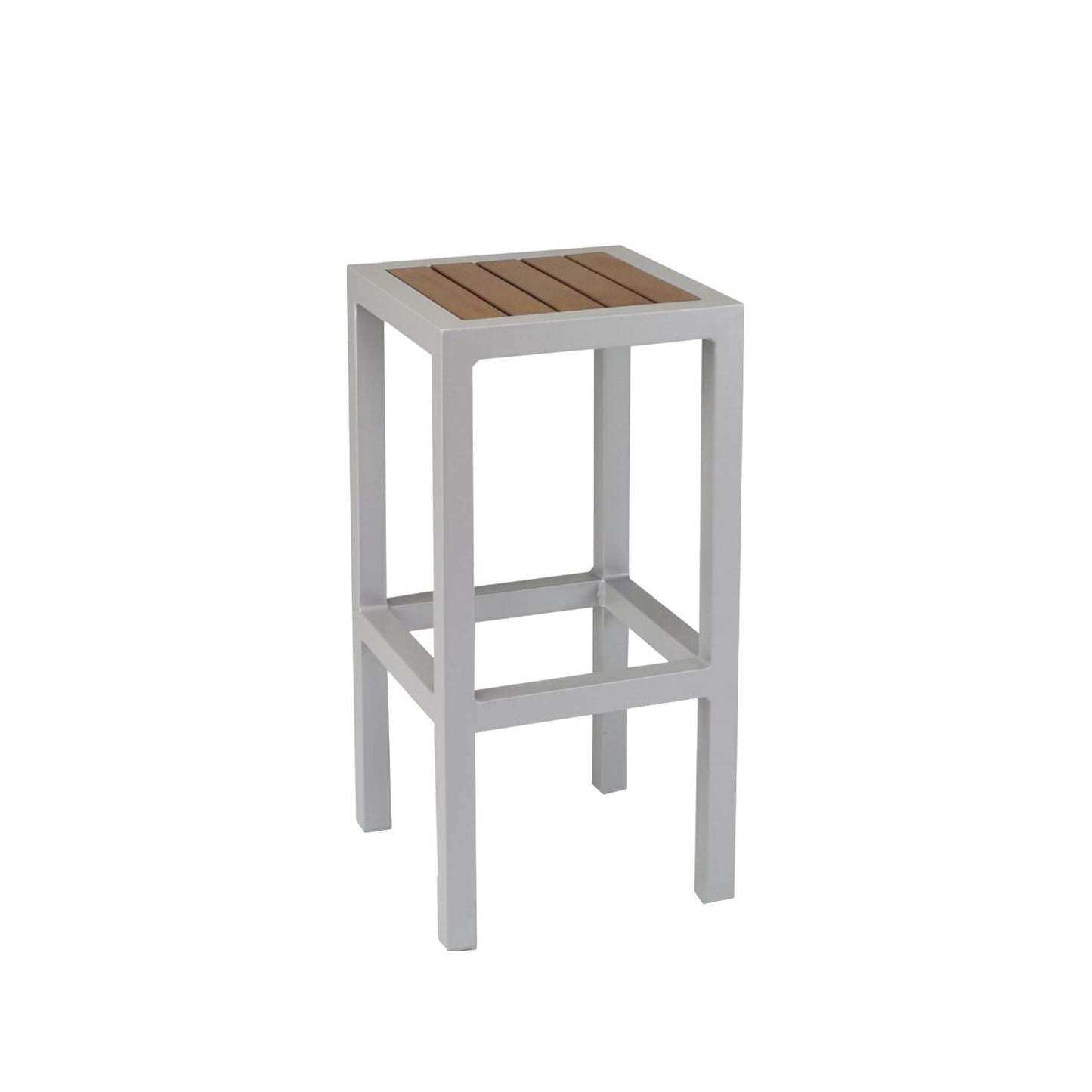Source Napa Backless Bar Stool Silver Frame SC-2405-177-SLV - BetterPatio.com