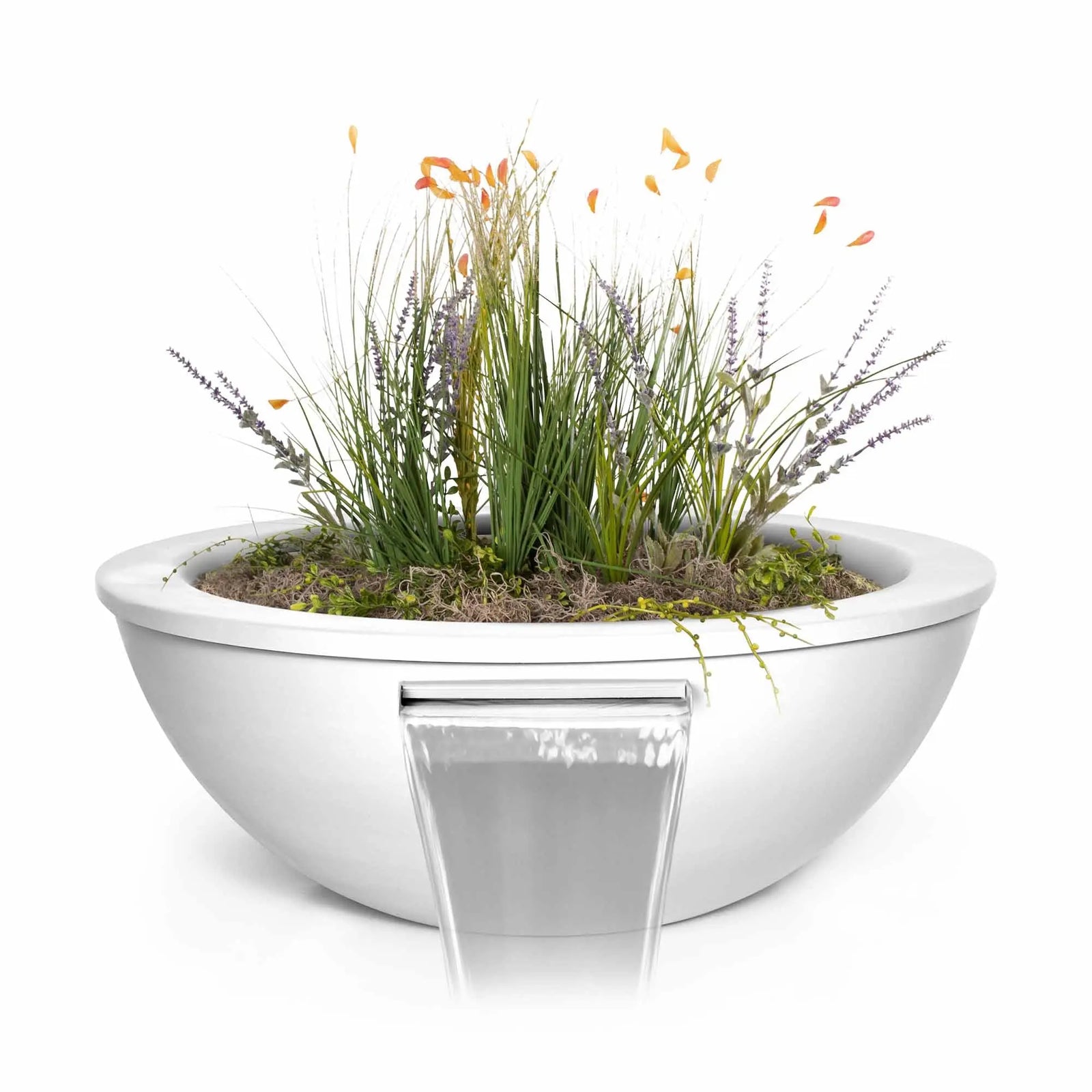 The Outdoor Plus 27" Sedona Powder Coated Planter & Water Bowl
