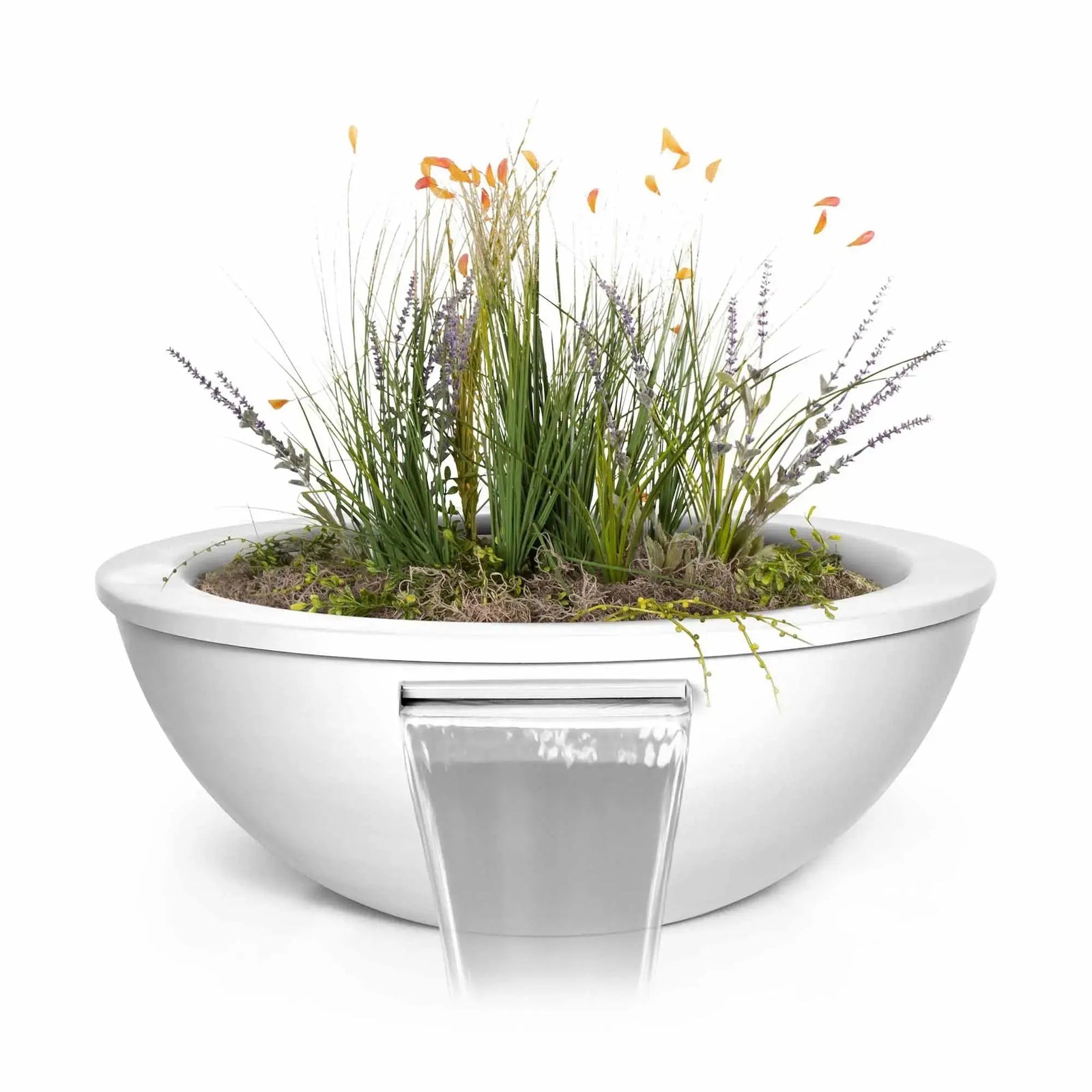 The Outdoor Plus 27" Sedona Powder Coated Planter & Water Bowl