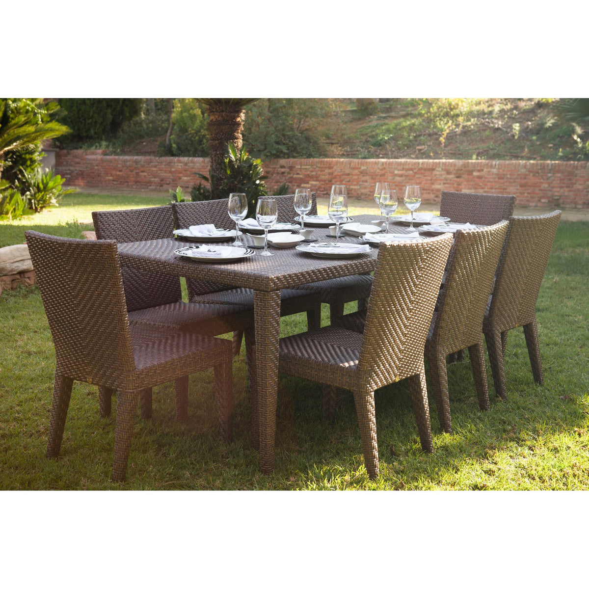 Soho 9 PC Dining Set with 2 Arm Chairs 9 PC SET-903-78 - BetterPatio.com
