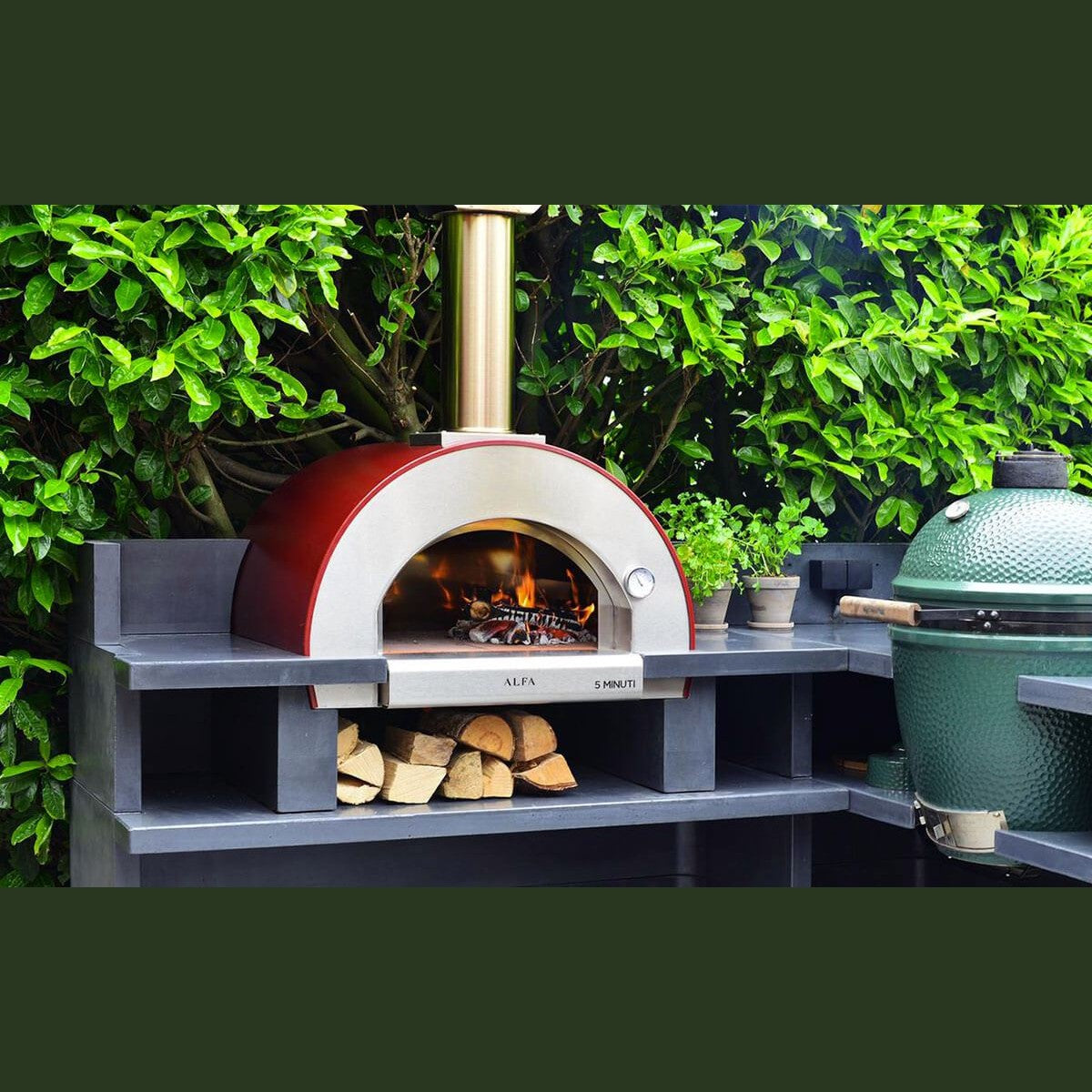 Alfa Pizza OvensAlfa 5 Minuti Pizza Oven FX5MIN-LRAM-T+BF-5MINUTI-NER- BetterPatio.com