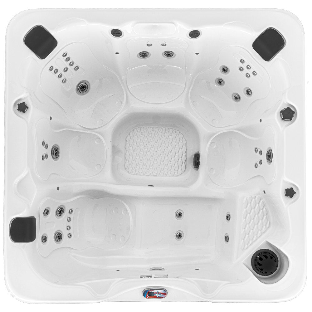 American SpasAmerican Spas Customizable 6 Person Hot Tub with Ozonator and Built In Speaker AM745 AMZ756L- BetterPatio.com