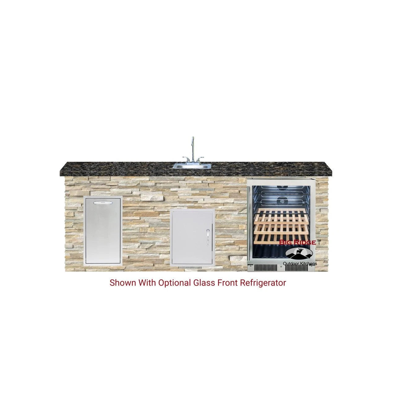 8 Foot Luxury Bar Island with Blaze Appliances // BetterPatio.com