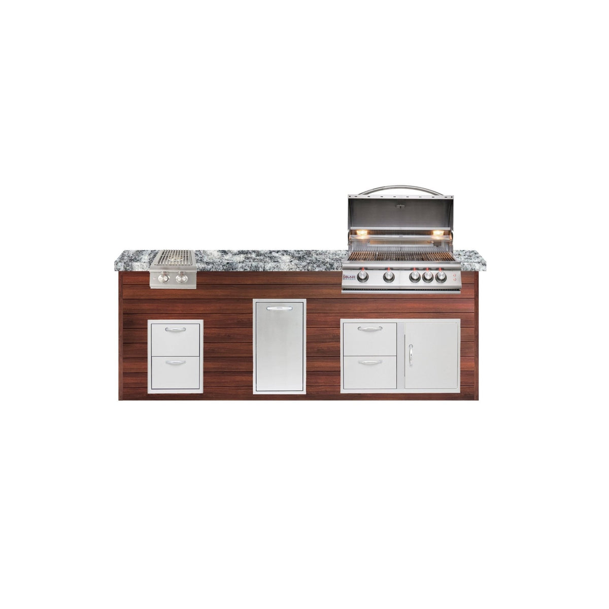 8 Foot Quick Ship Luxury Finished Outdoor Kitchen with Blaze Grill // BetterPatio.com