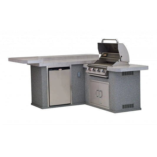 BullBull Outdoor 8 x 7 Foot L-Shaped Jr. Gourmet Q BBQ Island 31022- BetterPatio.com