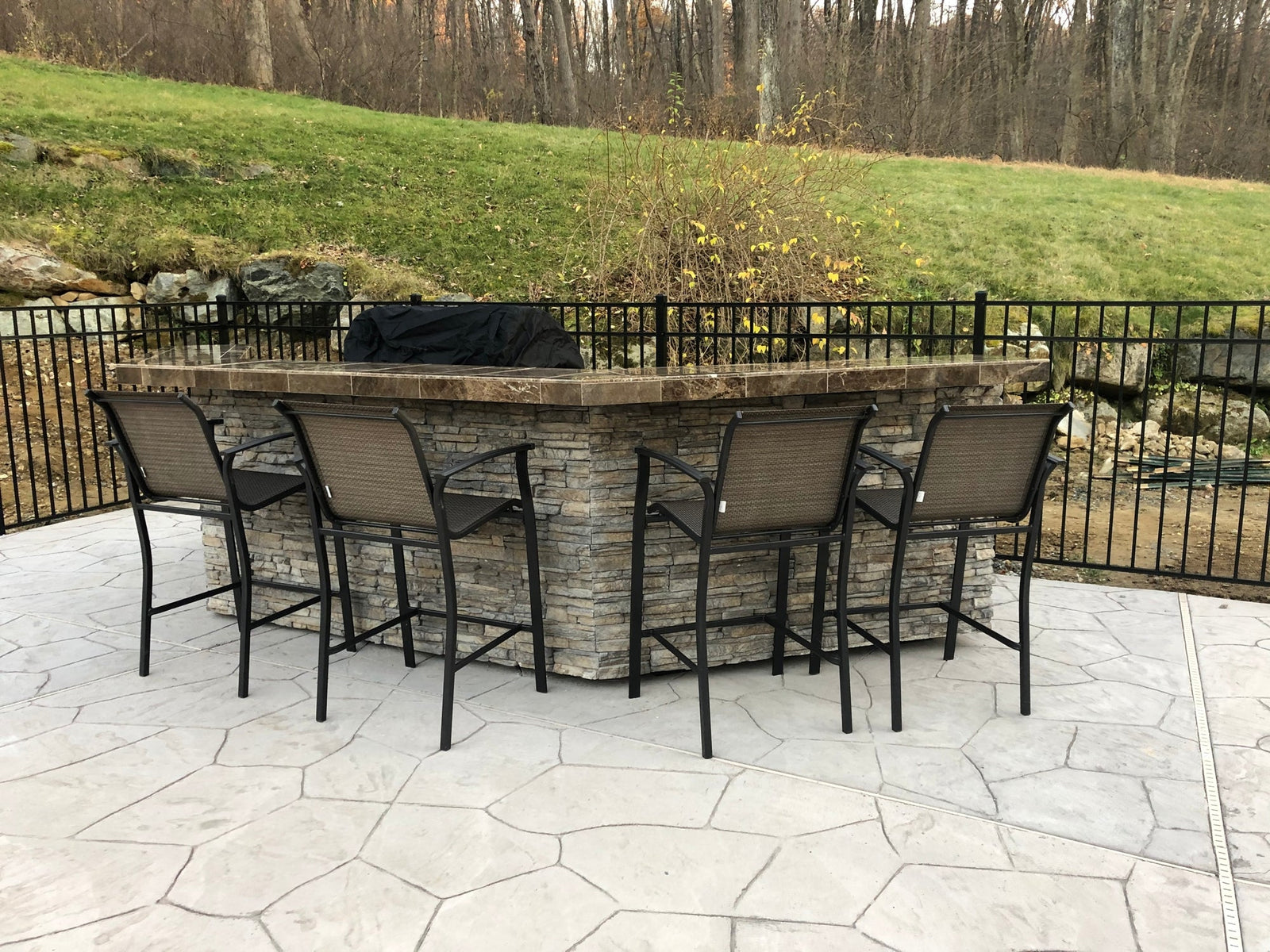 Cal FlameCal Flame Customizable 15 Foot Grand Pavilion BBQ Island with Bar Seating GPV3100 GPV3100- BetterPatio.com