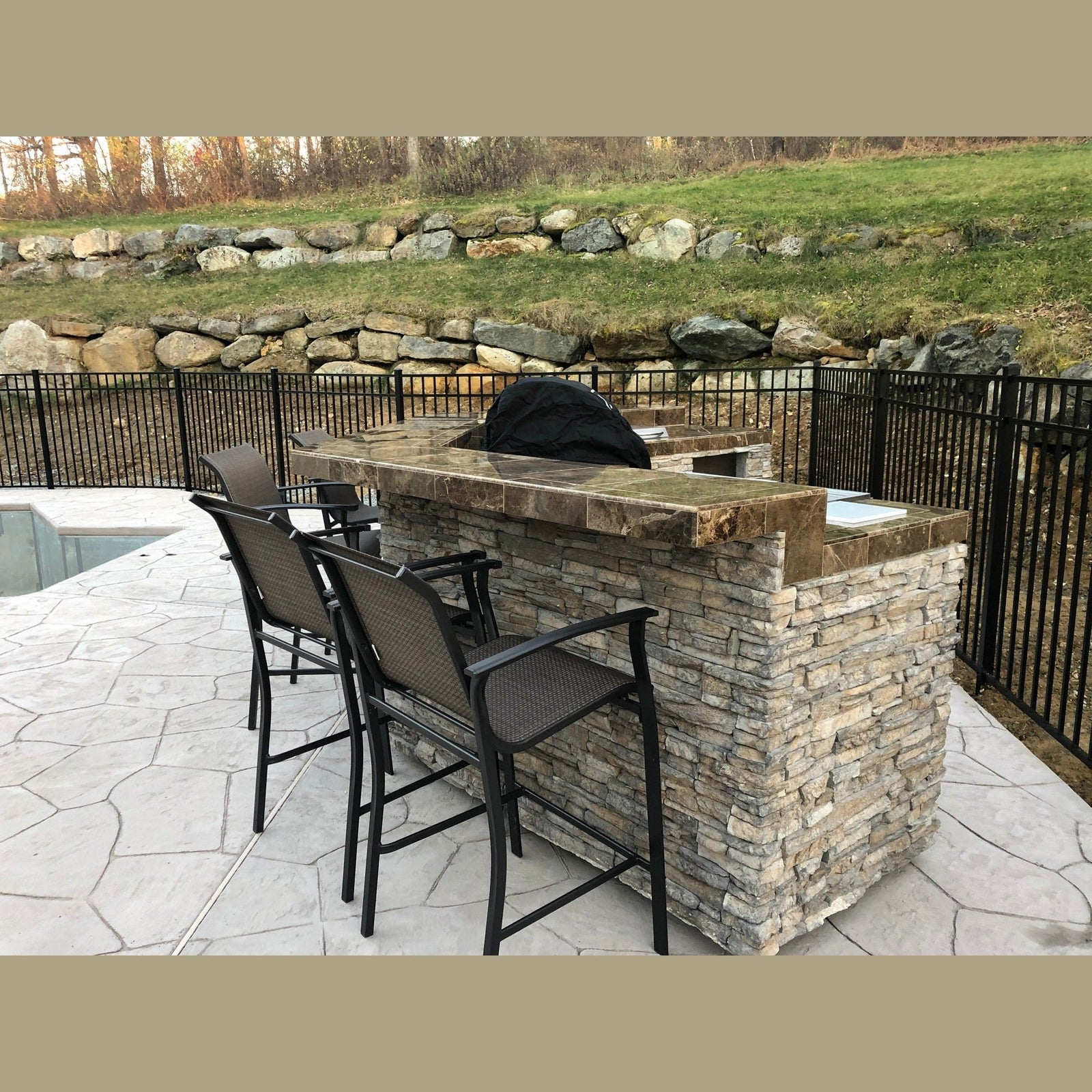 Cal Flame 15 foot Grand Pavilion Customizable BBQ Island GPV3100 // BetterPatio.com